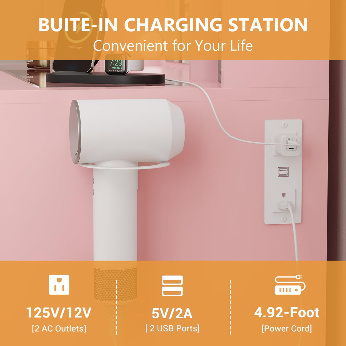 HUANLEGO Pink Vanity Desk with Mirror and Lights, Glass Top Vanity with Lighted Mirror & RGB Glass Cabinet and 3 Drawers, Makeup Vanity Desk with Lights Dressing Table for Bedroom, 3 Color Modes HUANLEGO