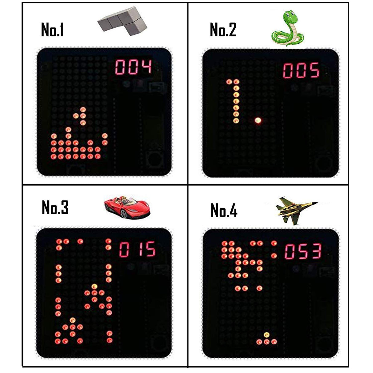 DIY Soldering Project Game Kit Retro Classic Electronic Soldering Kit with 5 Retro Classic Games and Acrylic Case, Idea for STEM High School Family Education Friends by Etoput Etoput