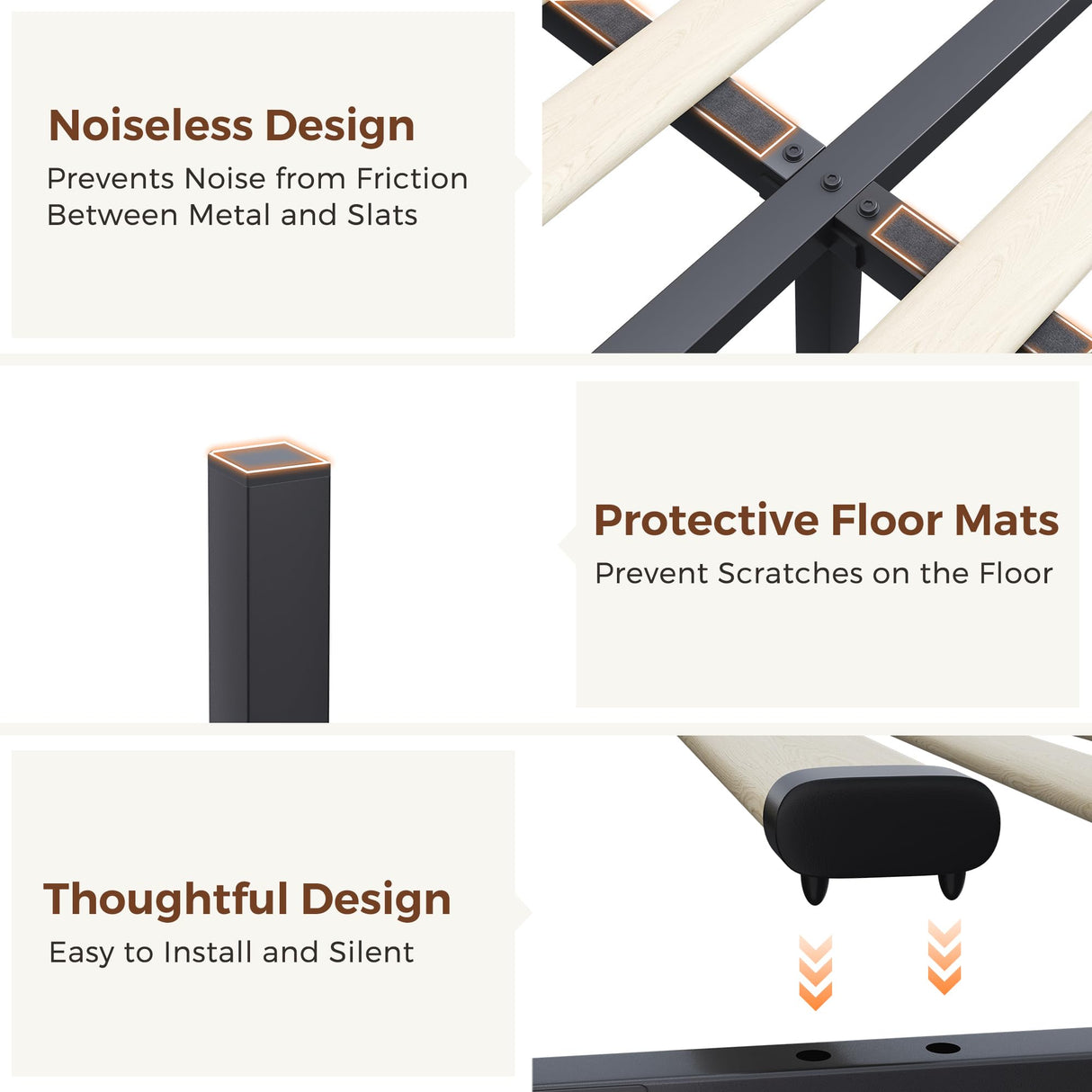 Queen LED Velvet Bed Frame with 2 Storage Drawers&Hidden Headboard, Upholstered Platform Bed with Charging Station&Button Tufted Design, Wooden Slats Support, Box Spring Optional, Easy Assembly, Beige Jocoevol