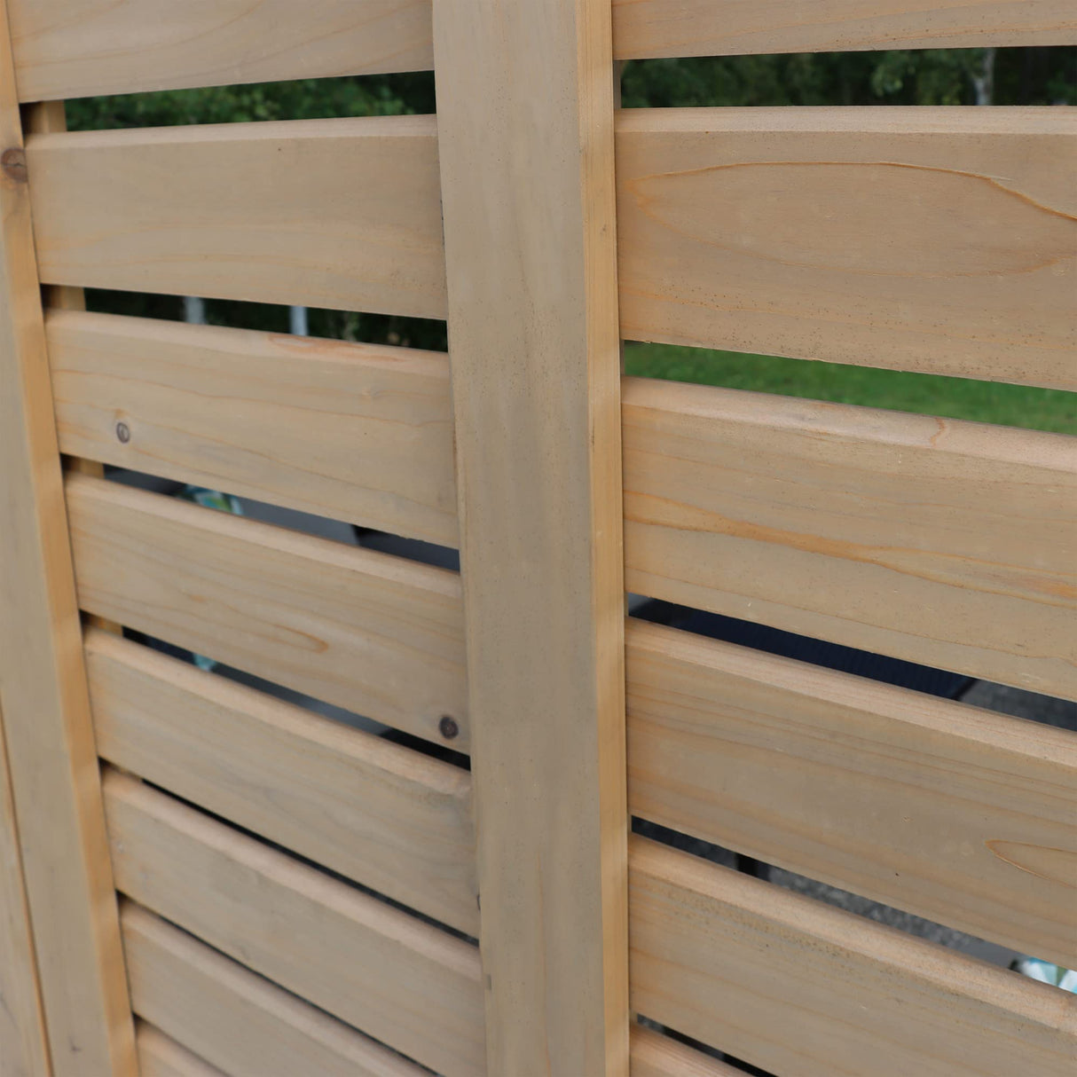 Yardistry 10' Meridian Wooden Privacy Wall, Fits One Side of 10' Meridian Gazebos, Cedar Yardistry
