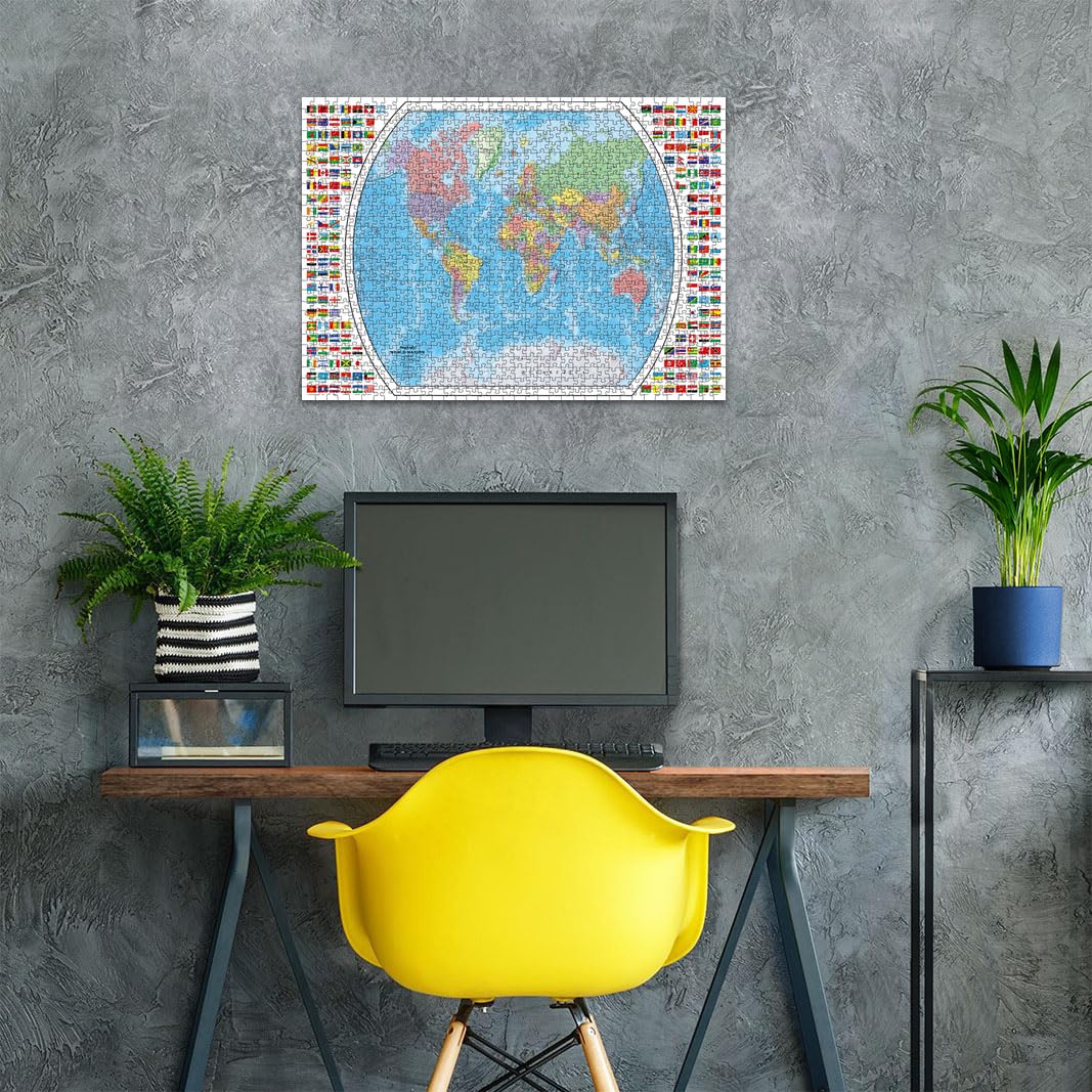 Ravensburger Political World Map 1000 Piece Jigsaw Puzzle for Adults - 12000664 - Handcrafted Tooling, Made in Germany, Every Piece Fits Together Perfectly Ravensburger