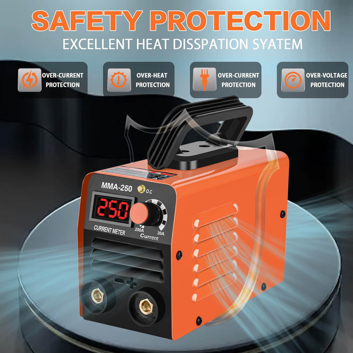 Super Mini Stick Welder Machine,110V 250A ARC Portable MMA Welding Machine for Beginners,Welding Machine with 10pcs Welding Rod Tools,IGBT Inverter Welder,Hot Start Arc Force Anti-stick (Orange) HGNVGZ