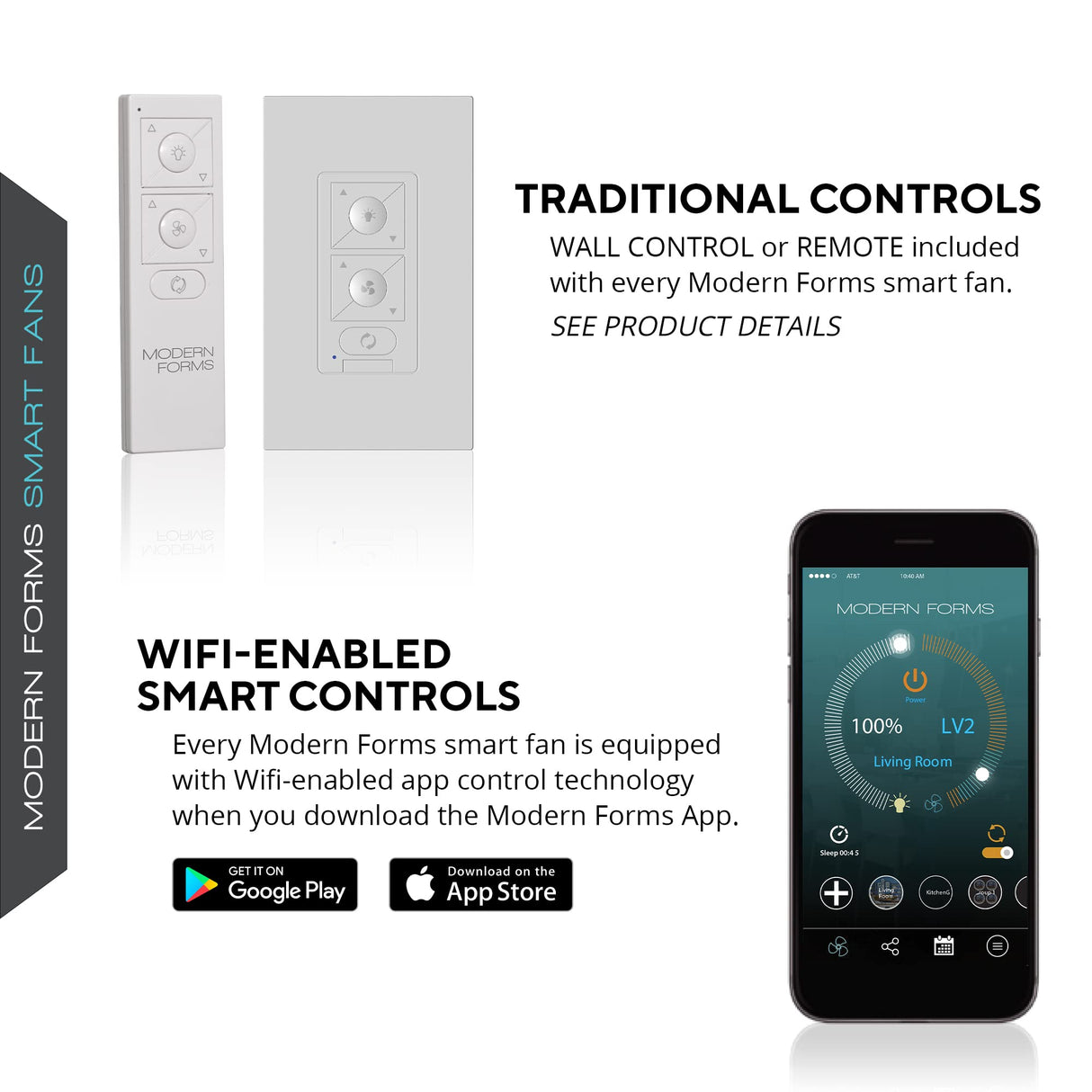 Zephyr Smart Indoor and Outdoor 3-Blade Ceiling Fan 52in Graphite Weathered Wood with Adjustable CCT 2700K-3000K-4000K-5000K LED Light Kit and Remote Control works with Alexa, and iOS or Android App Modern Forms