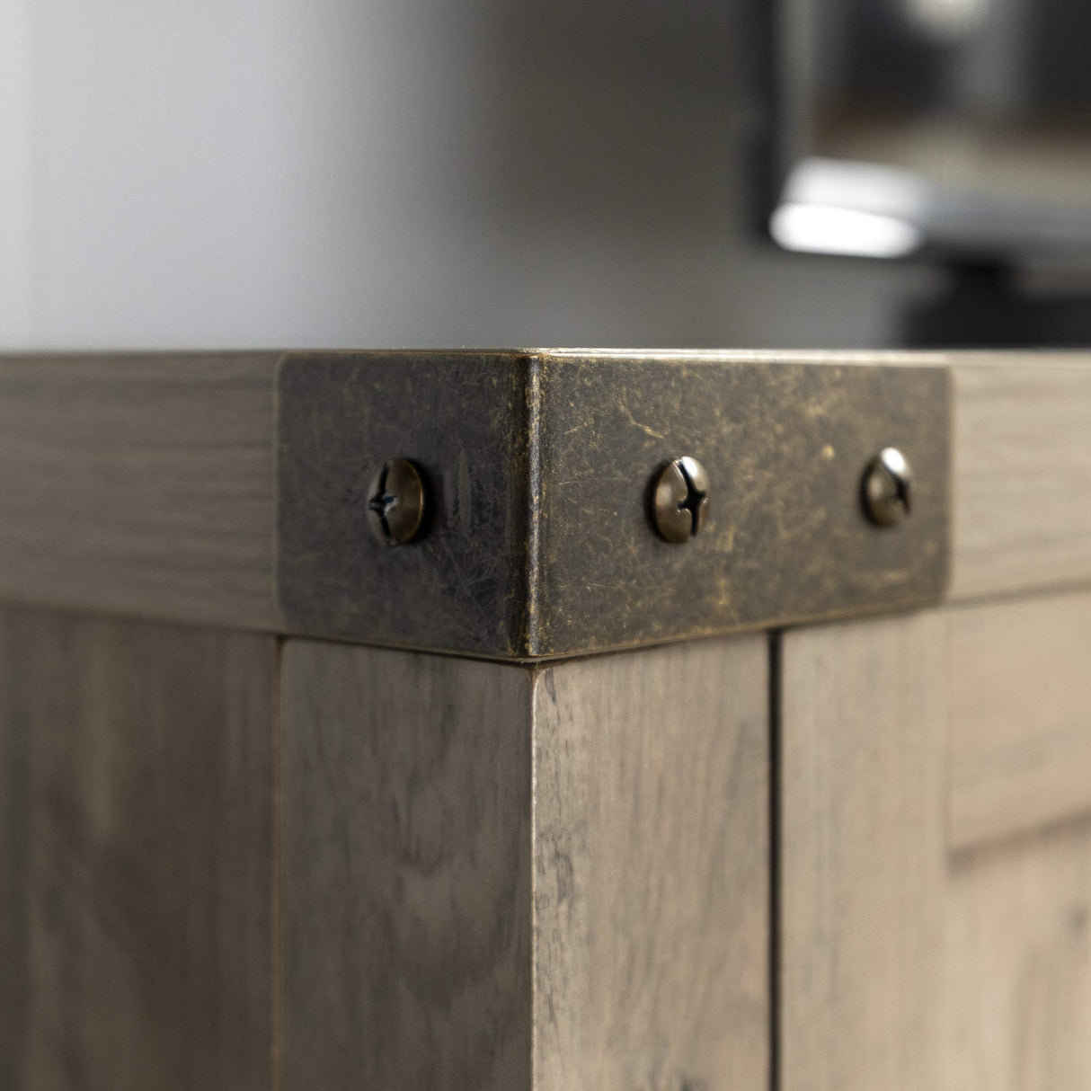 Walker Edison Georgetown Modern Farmhouse Double Barn Door TV Stand for TVs up to 65 Inches, 58 Inch, Grey Walker Edison