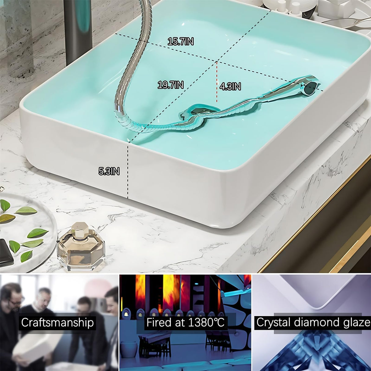 ZGNBSD Double Bathroom Bathroom Vanity with Sink - Floating Bathroom Vanity with LED Smart Defog Mirror Cabinet, Solid Wood Bathroom Vanity, Wall Mounted, Stylish Design. (Double Sink 60") ZGNBSD