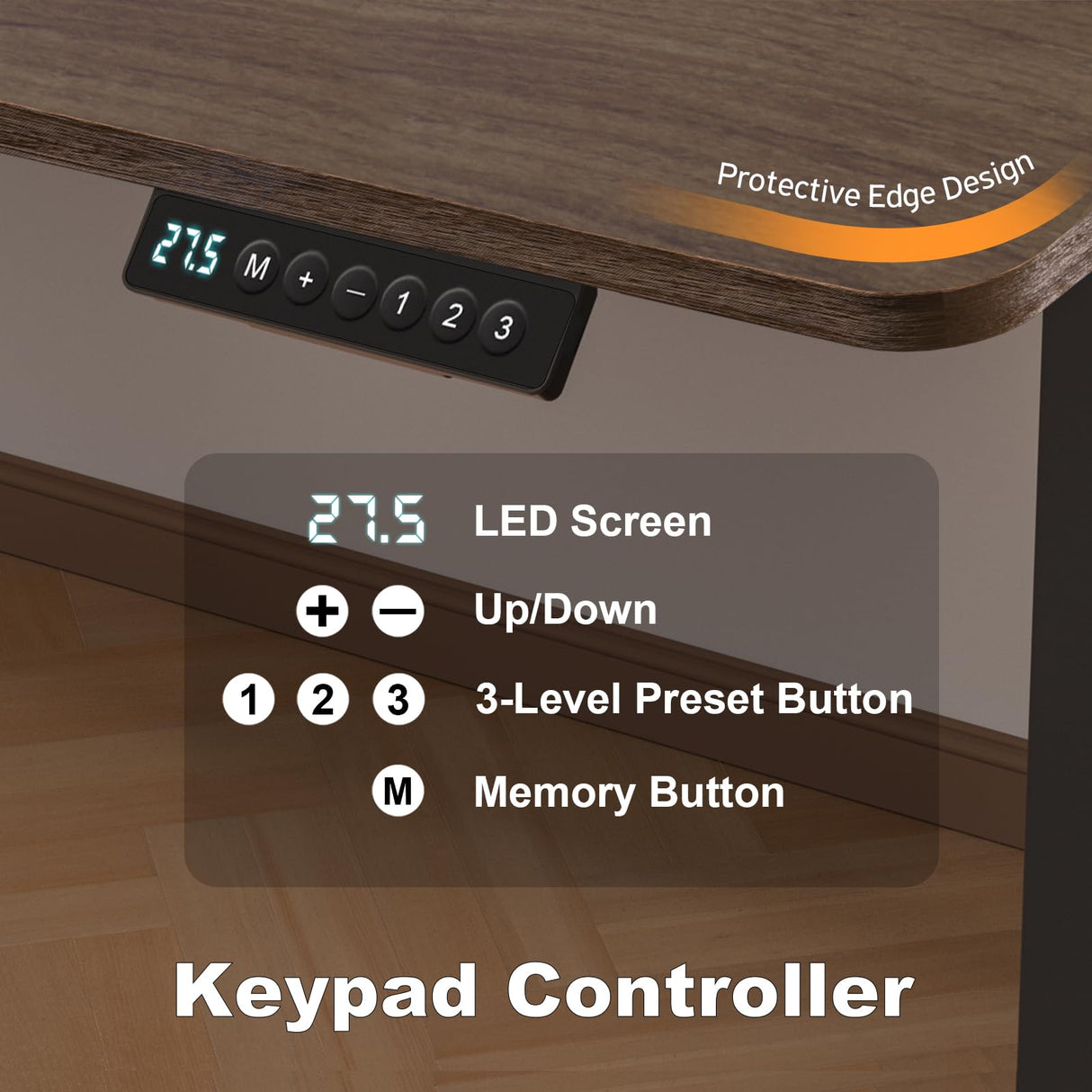 ExaDesk 48 * 24 Inches Electric Standing Desk, Adjustable Height Sit Stand Up Desk with 3 Memory Presets, Motorized Home Office Computer Gaming Workstation Desk, Espresso ExaDesk