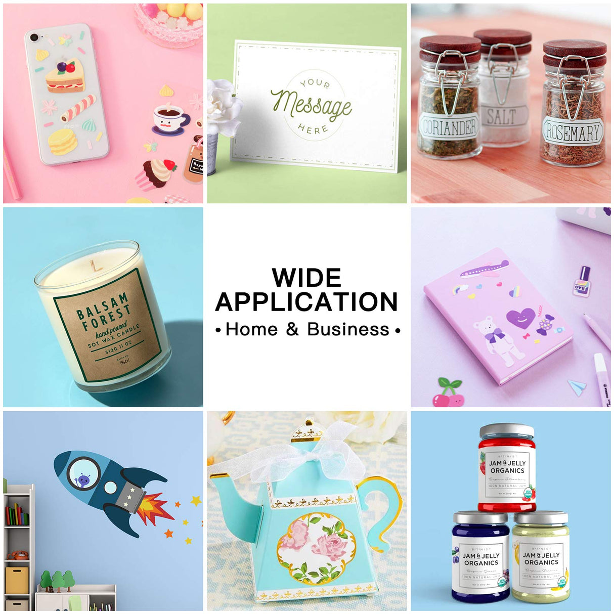 HTVRONT Printable Vinyl for Inkjet Printer & Laser Printer - 40 Pcs Glossy White Inkjet Printable Vinyl Sticker Paper, 8.5"x11" (140 g) HTVRONT