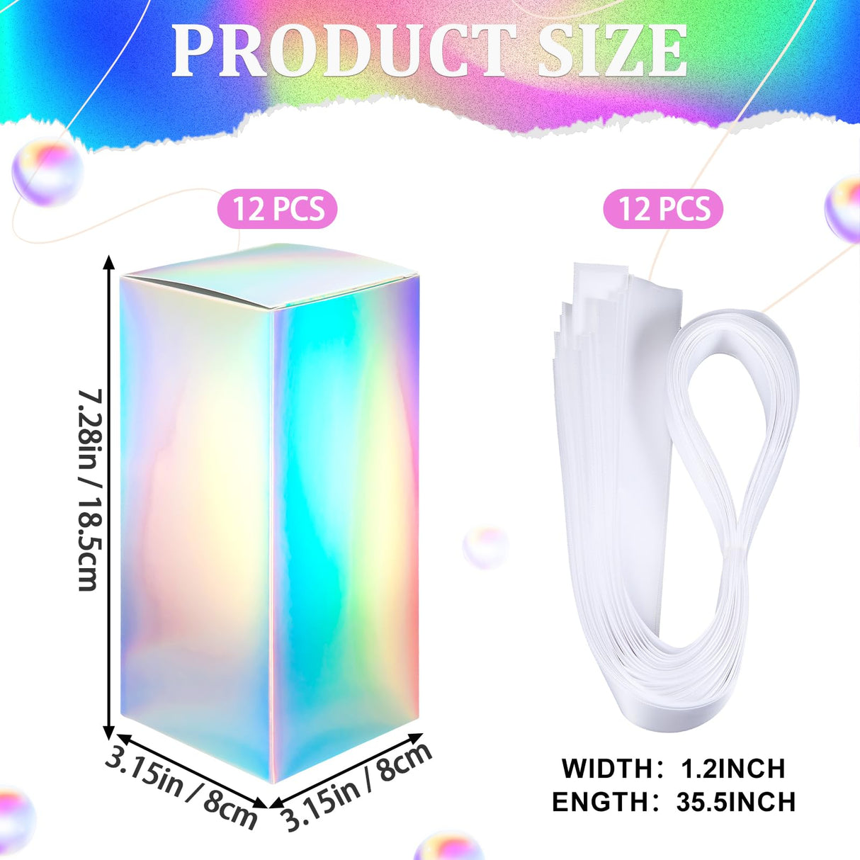 Fulmoon 12 Sets Sublimation Glass Gift Boxes Christmas Thank You Glass Cup Boxes with Ribbon Gift Wrap Boxes for Thanksgiving Christmas Shipping Blanks Sublimation Gift Wrapping (Laser) Fulmoon