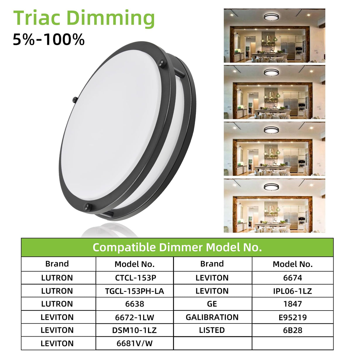 13 inch Flush Mount LED Ceiling Light Fixture, 2700K/3000K/3500K/4000K/5000K Adjustable Ceiling Lights, Oil Rubbed Bronze Saturn Dimmable Lighting for Hallway Bathroom Kitchen or Stairwell, ETL Listed hykolity