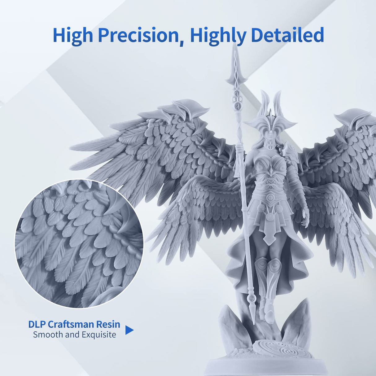 ANYCUBIC 3D Printer Resin, 365-405nm DLP UV-Curing Resin for Photon Ultra/Photon D2, High Precision and Fast Curing Craftsman Resin for DLP LCD SLA 3D Printing, 8K Capable (Grey, 1000g) ANYCUBIC