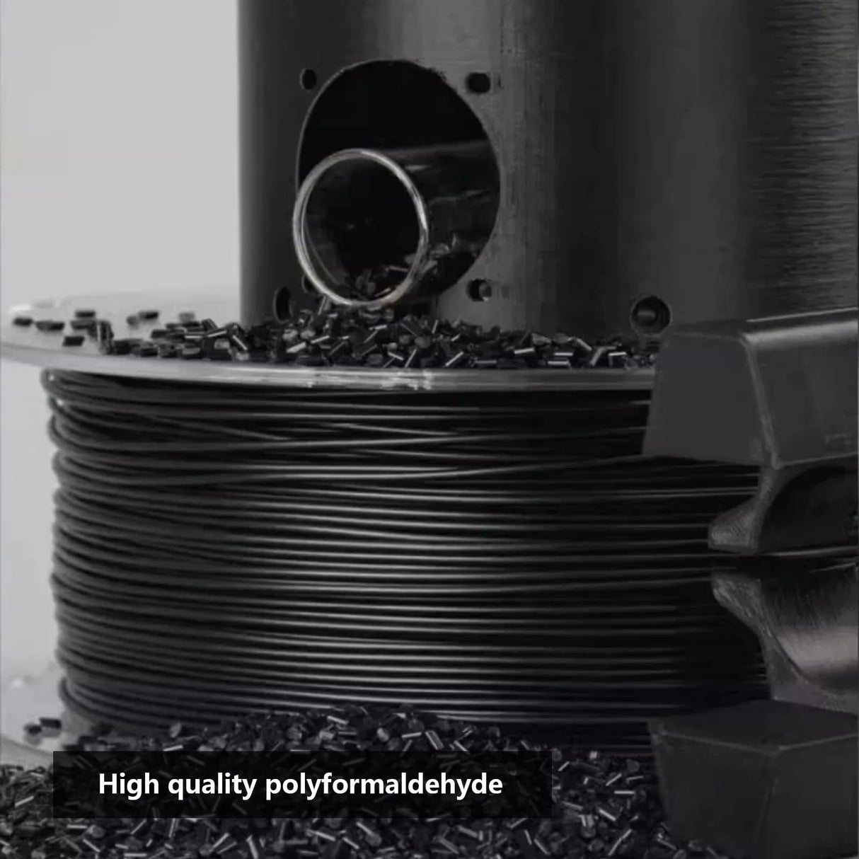 POM Filament, Polyoxymethylene 3D Printer Filament 1.75mm 1kg Spool, High Hardness, High Rigidity (Black) Spriour