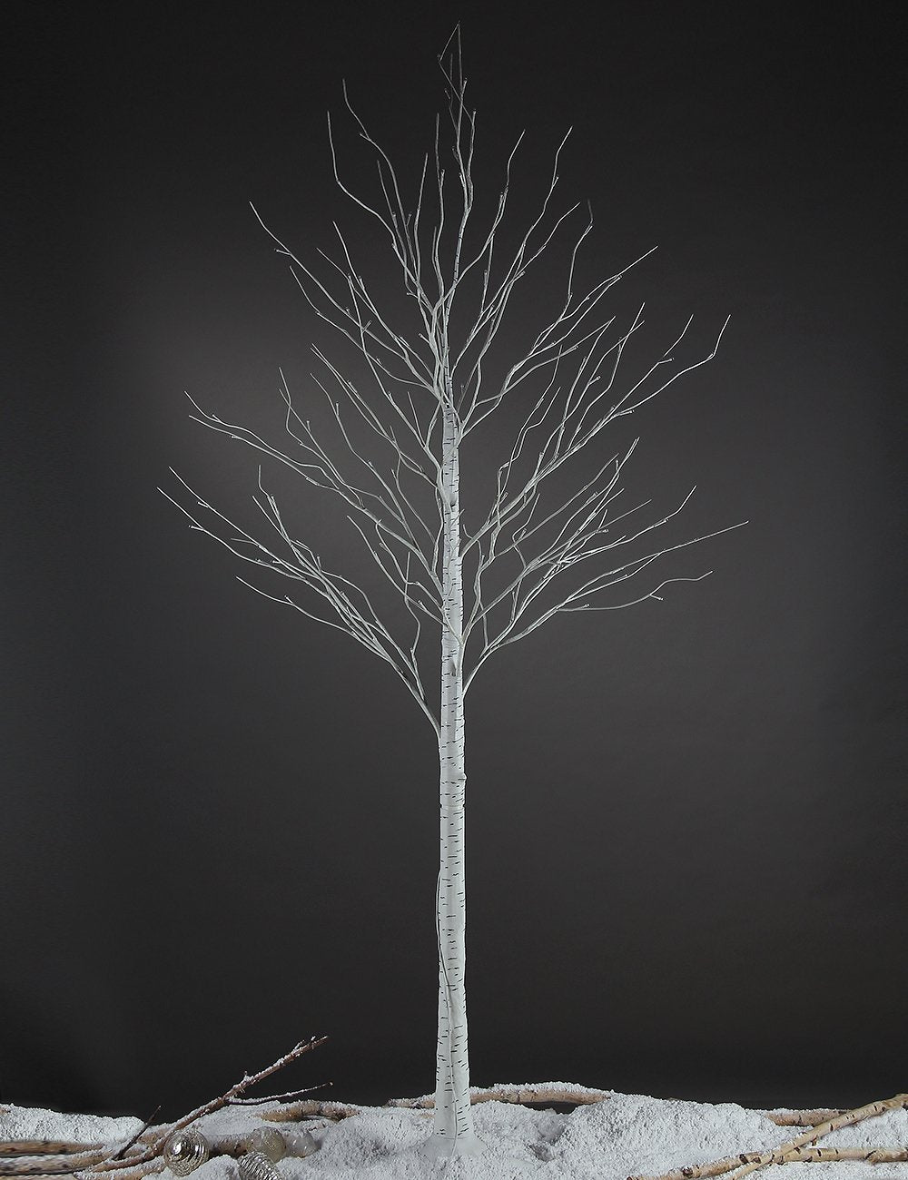 LIGHTSHARE 8FT 132 LED Birch Tree,Home,Festival,Party,Christmas,Indoor and Outdoor Use,Warm White LIGHTSHARE