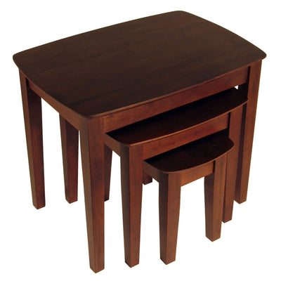 Winsome Bradley Nesting Tables, 21.9"H, 17.9"H, 14"H, Walnut