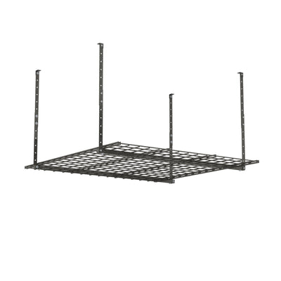 Hyloft 00625 45-Inch x 45-Inch Overhead Steel Garage Storage System, Adjustable Ceiling Mount Storage Rack, Hammertone