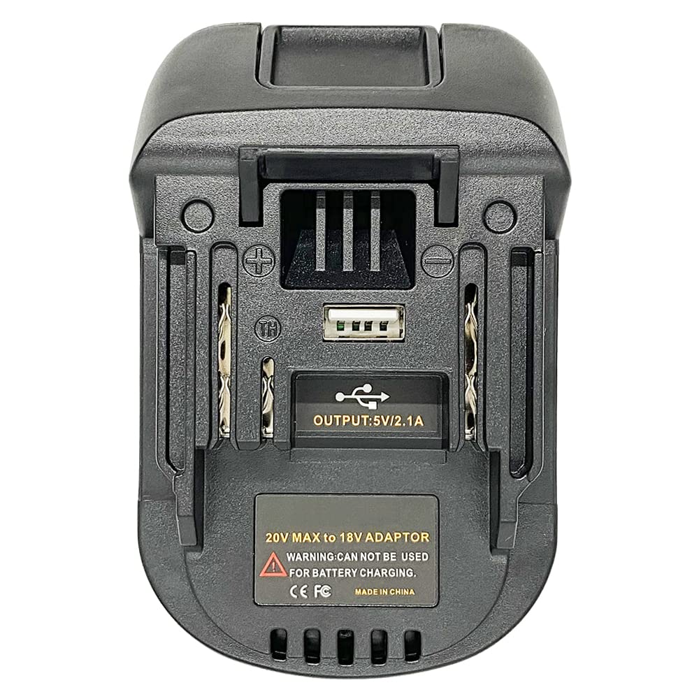 Replacement for Makita 18V Lithium Battery Adapter for Makita 18V LXT Cordless Tool, Convert for Black+Decker/Stanley/Porter-Cable 20V Lithium Battery to Makita 18V Lithium-Ion Battery Converter QINIZX