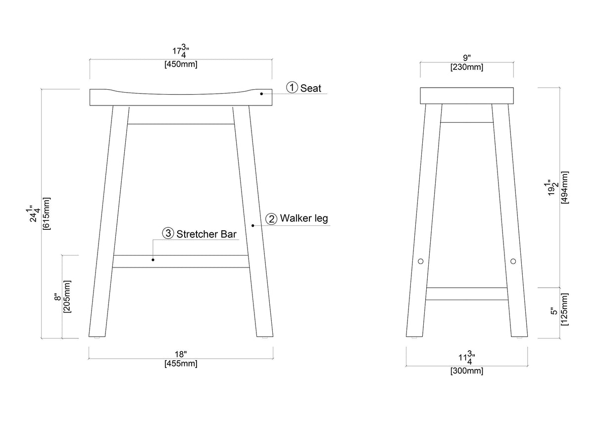 Boraam Sonoma, Barnwood Wire-Brush, 24-Inch Boraam