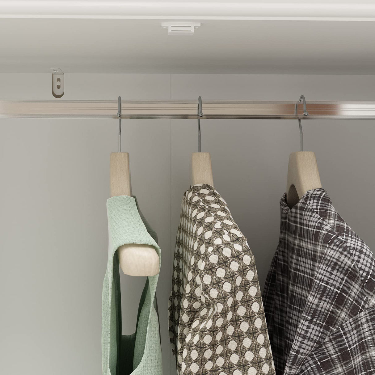 Homsee Wardrobe Armoire Wooden Closet with Mirror, 3 Doors, 5 Drawers, 4-Tier Storage Cubes and Hanging Rod for Bedroom, White (47.2”L x 20”W x 70.9”H) Homsee