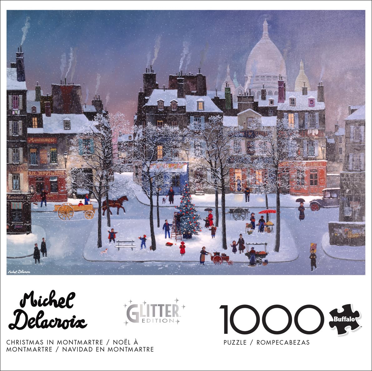 Buffalo Games - Michel Delacroix - Christmas in Monmartre - 1000 Piece Jigsaw Puzzle for Adults -Challenging Puzzle Perfect for Game Nights - Finished Size is 26.75 x 19.75 Buffalo Games