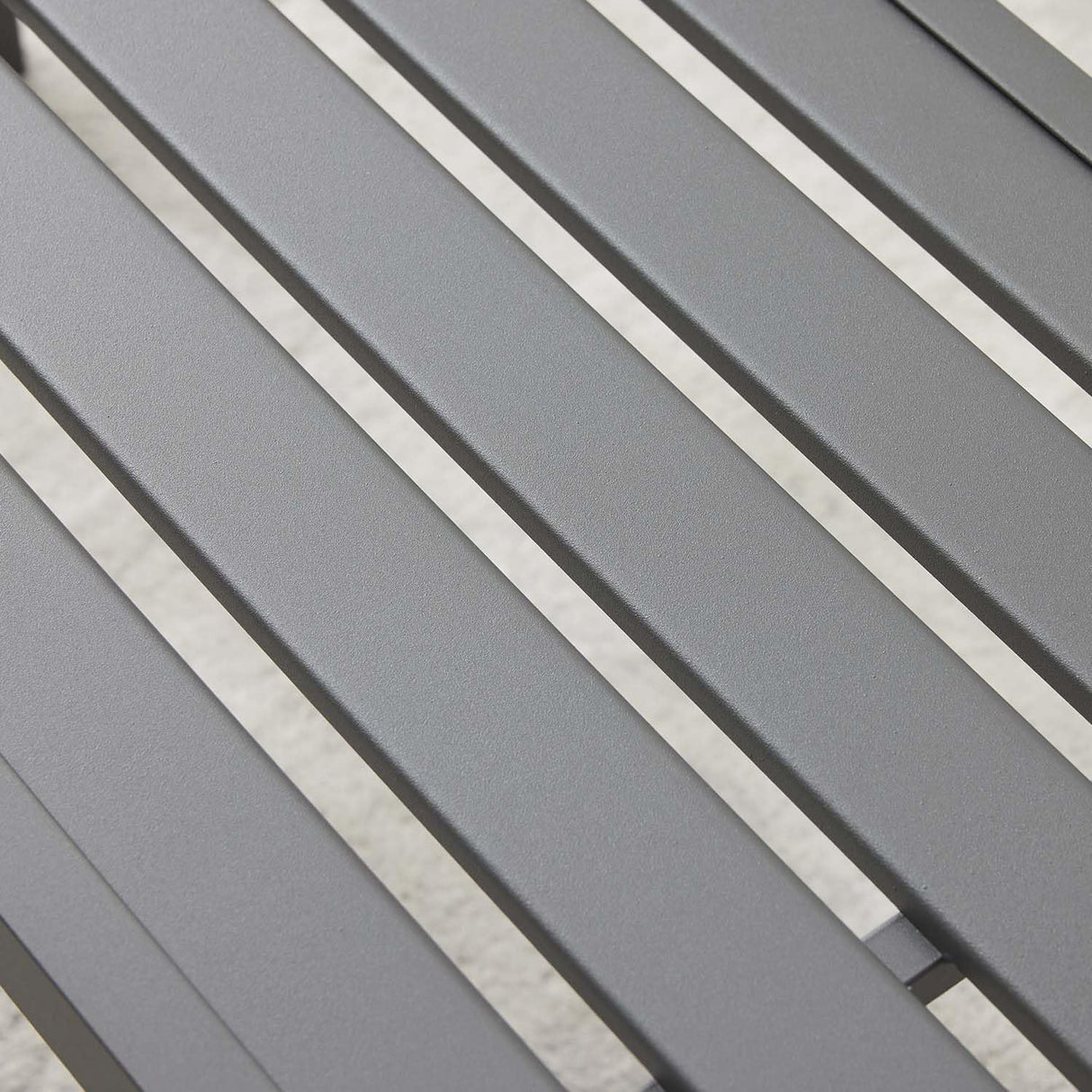 Outdoor Metal Backless Bench, 46" Patio Garden Bench for Outdoor, All Wheather Outdoor Bench for Garden, Backyard, Porch, Grey Puntogen