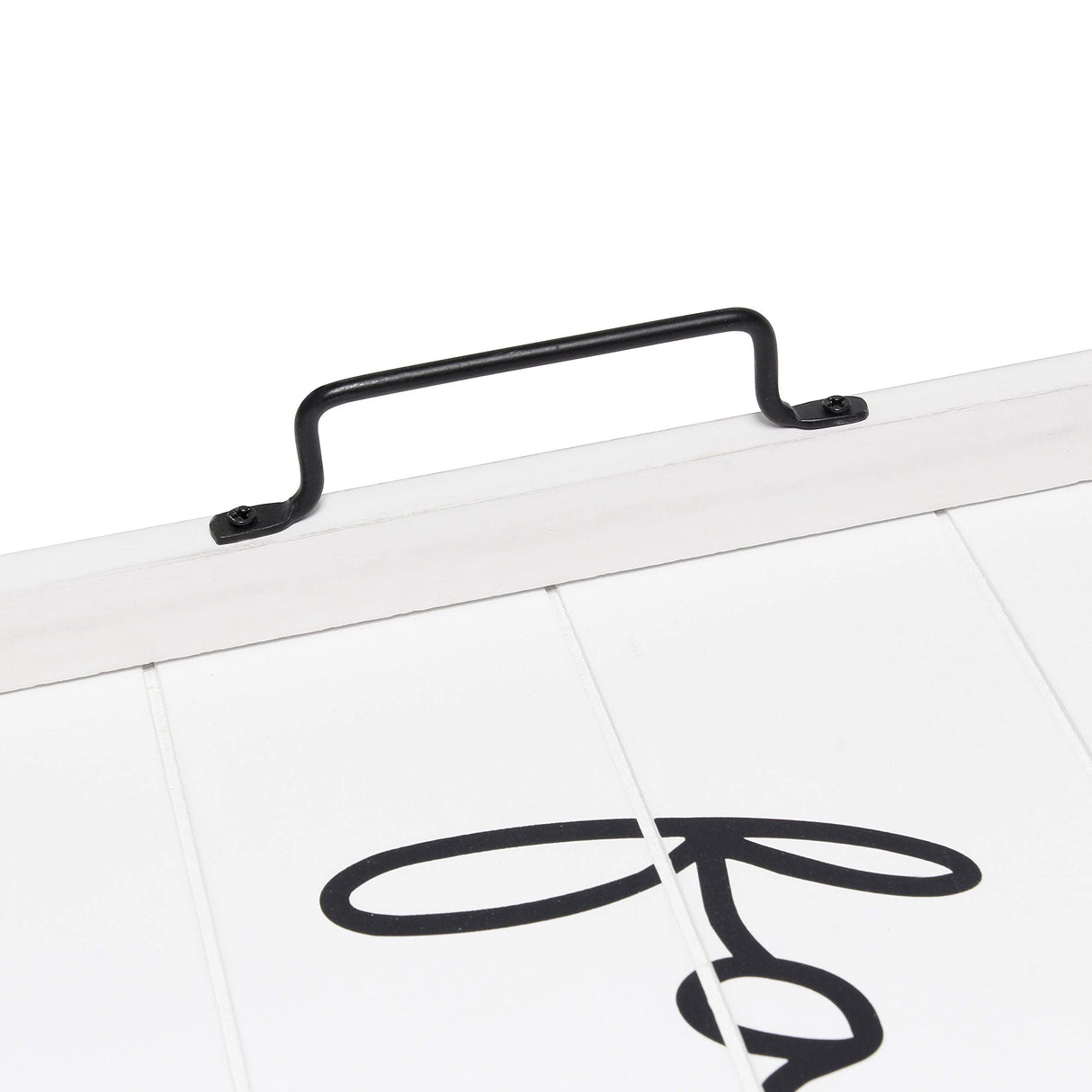 Elegant Designs HG2000-WFM Decorative Wood Serving Tray w/Handles, 15.50" x 12", Family Elegant Designs