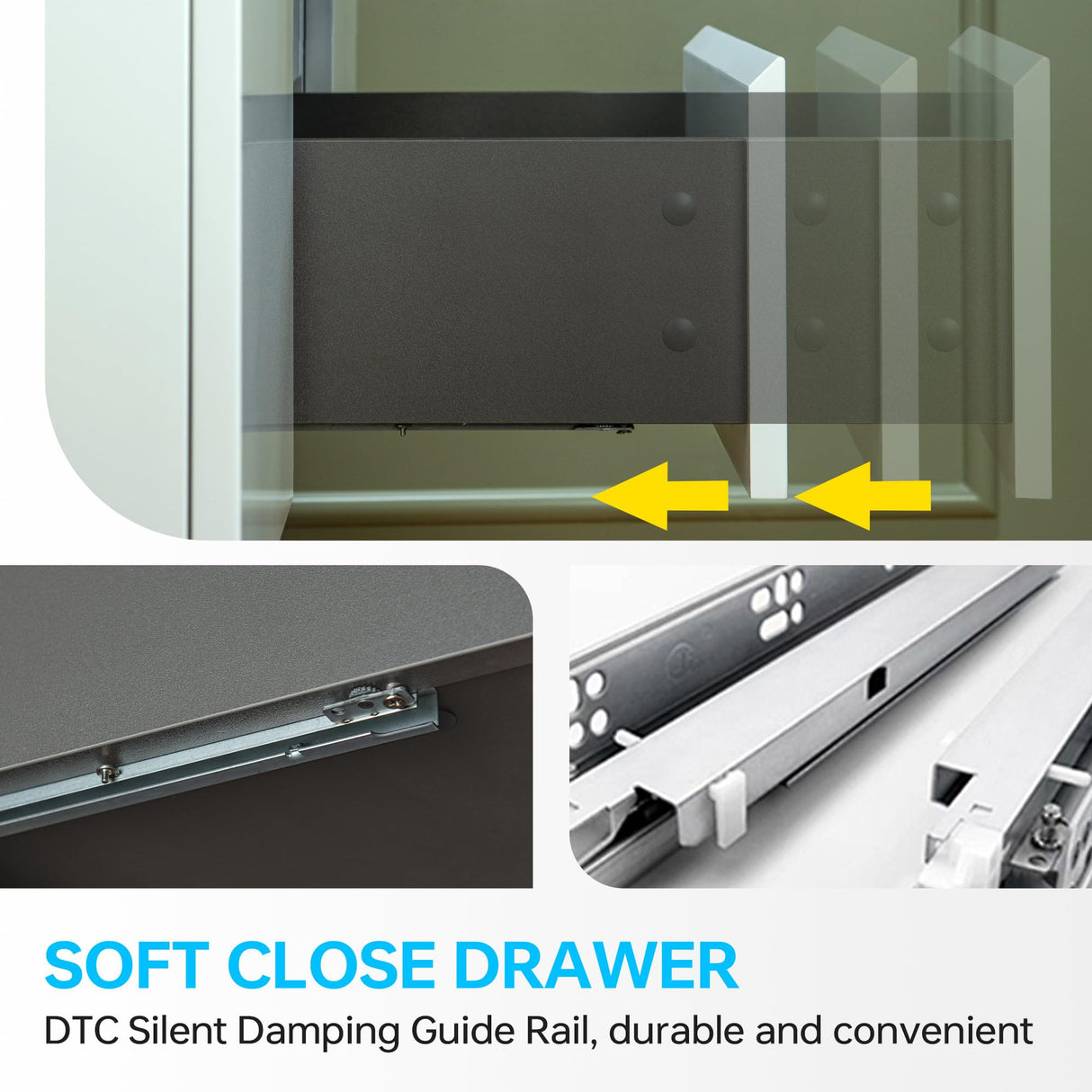 WOODBRIDGE 23-5/8 in. W x 19-5/8 in. D Wall Mounted Floating Vanity in Glossy White with Resin Composite Vanity Top in Glossy White WOODBRIDGE