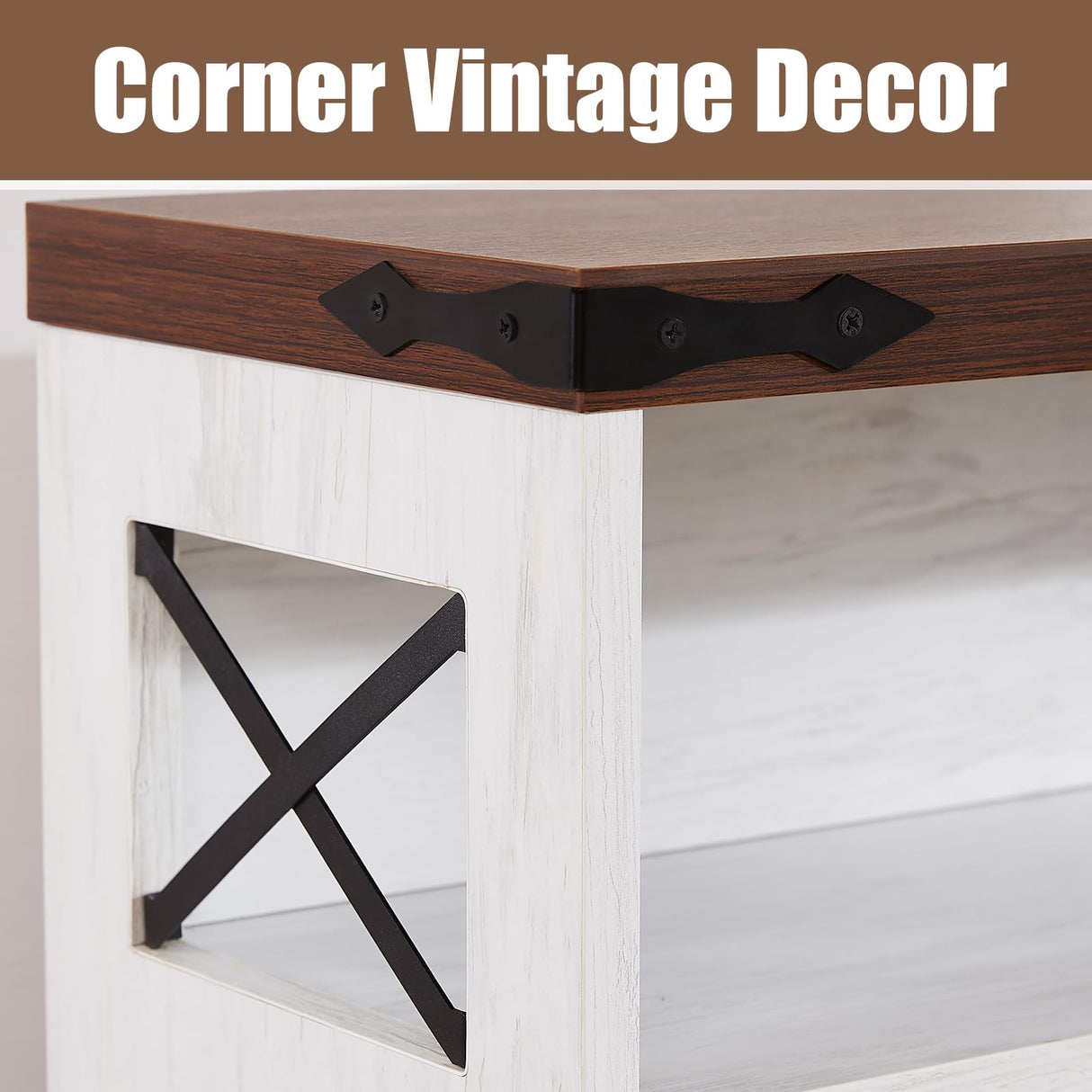 EXRIARO Shoe Cabinet Storage for Entryway, Shoe Storage Cabinet with 2 Flip Drawers, Farmhouse Shoe Storage Organizer Cabinet for Heels,Slippers,Sneakers (White) EXRIARO