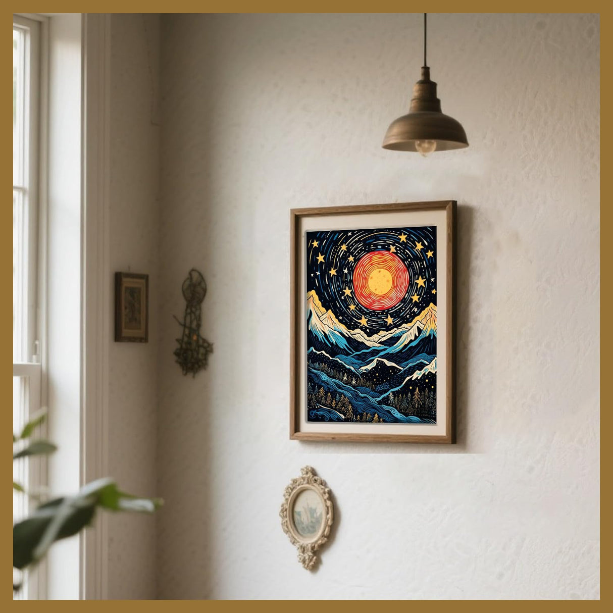 DOTSOPS Diamond Art Painting Kits DIY Paint by Diamonds for Adults Beginner Home Wall Decoration Gift Mountain (11.8x15.7 Inches) DOTSOPS