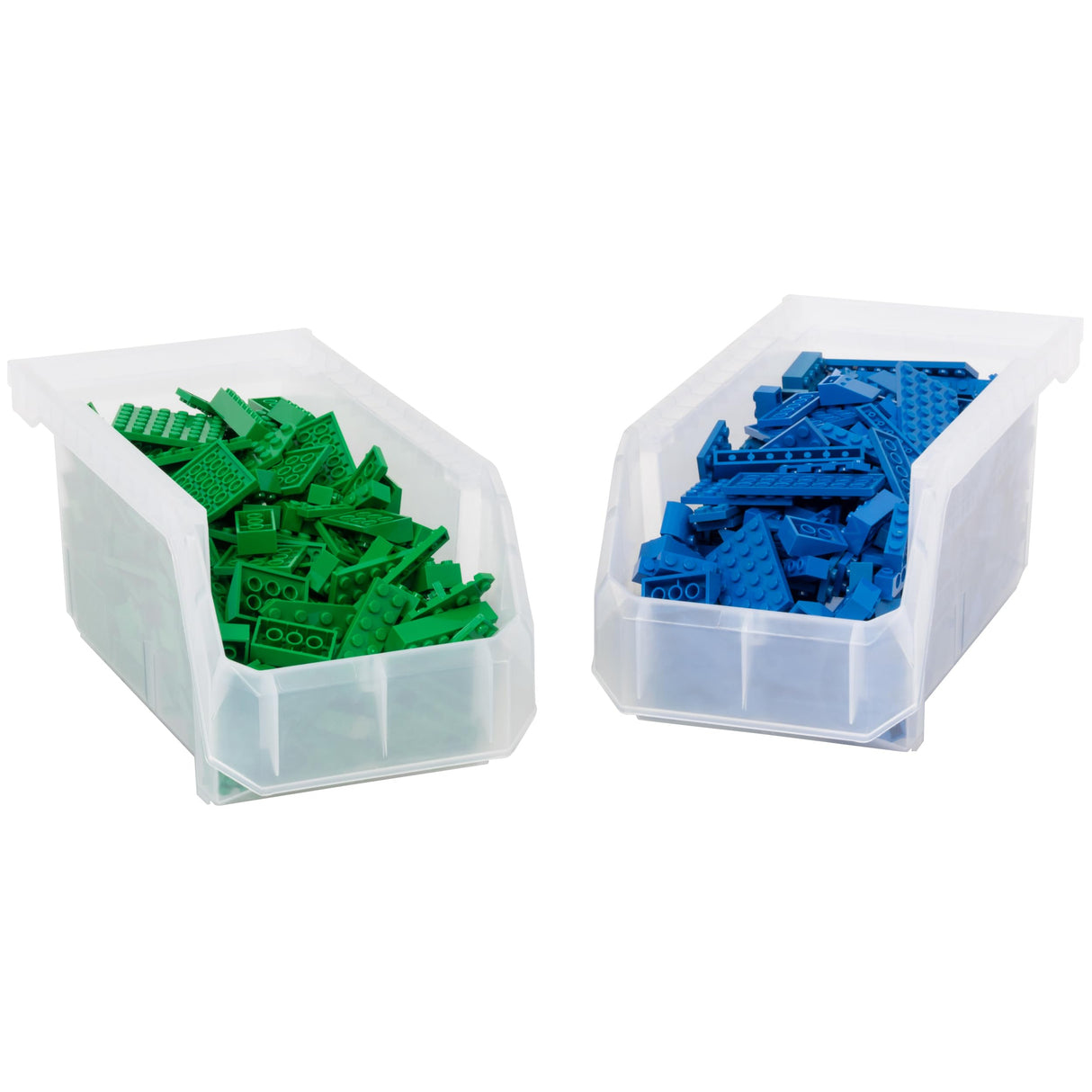 ReadySpace Plastic Containers for Organizing and Storage Bins for Closet, Kitchen, Office, Garage or Pantry Organization, Stackable Bins, Medium (11" x 5" x 5.5"), 8-Pack, Clear ReadySpace