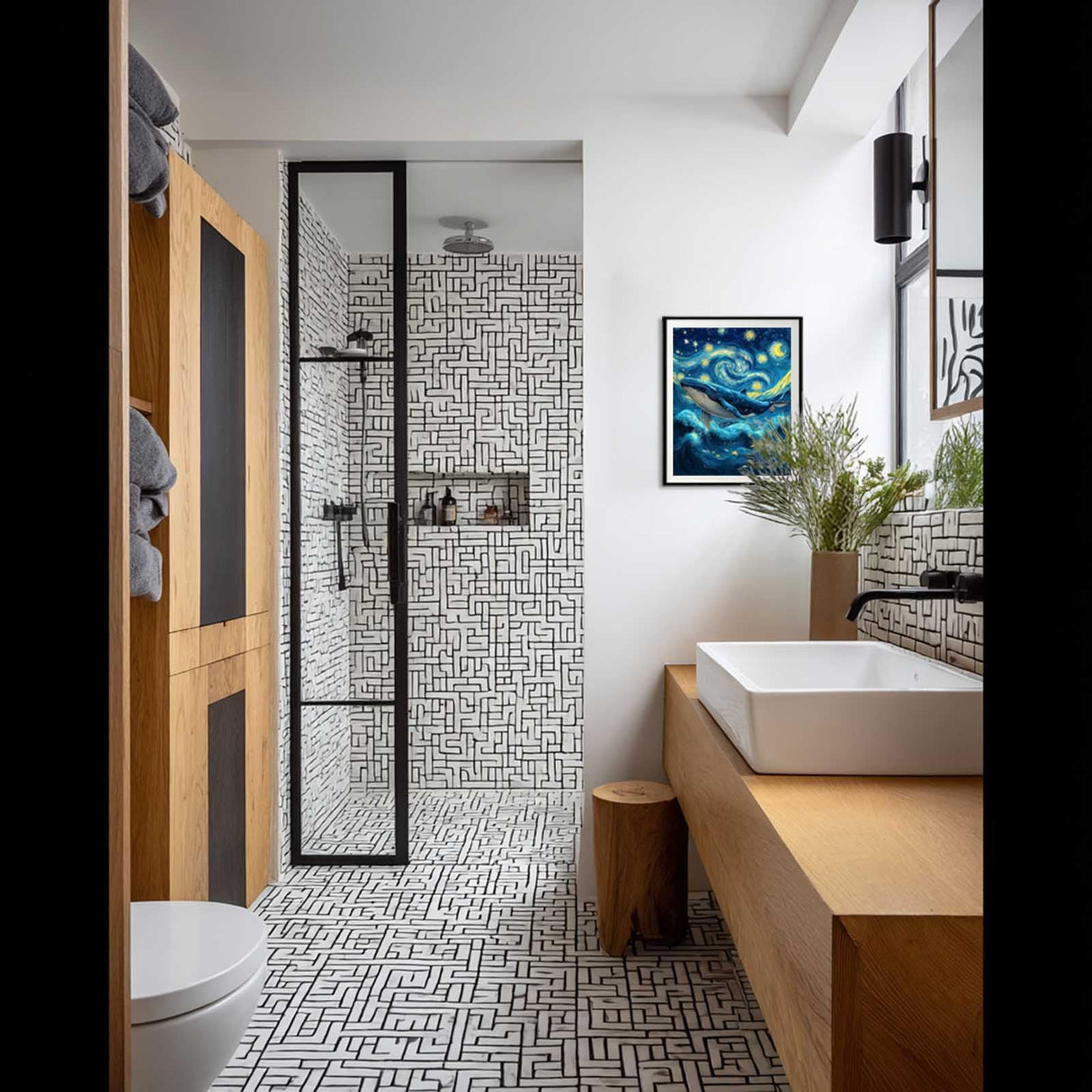 Ocean Animal Paint by Number, Whale Paint by Numbers Kit for Adults, Whales Leaping in Sea Acrylic Painting, Whales Canvas Wall Art, Sea Animals Poster for Gift, Home Wall Decoer(16x20inch, No Frame) zouewit