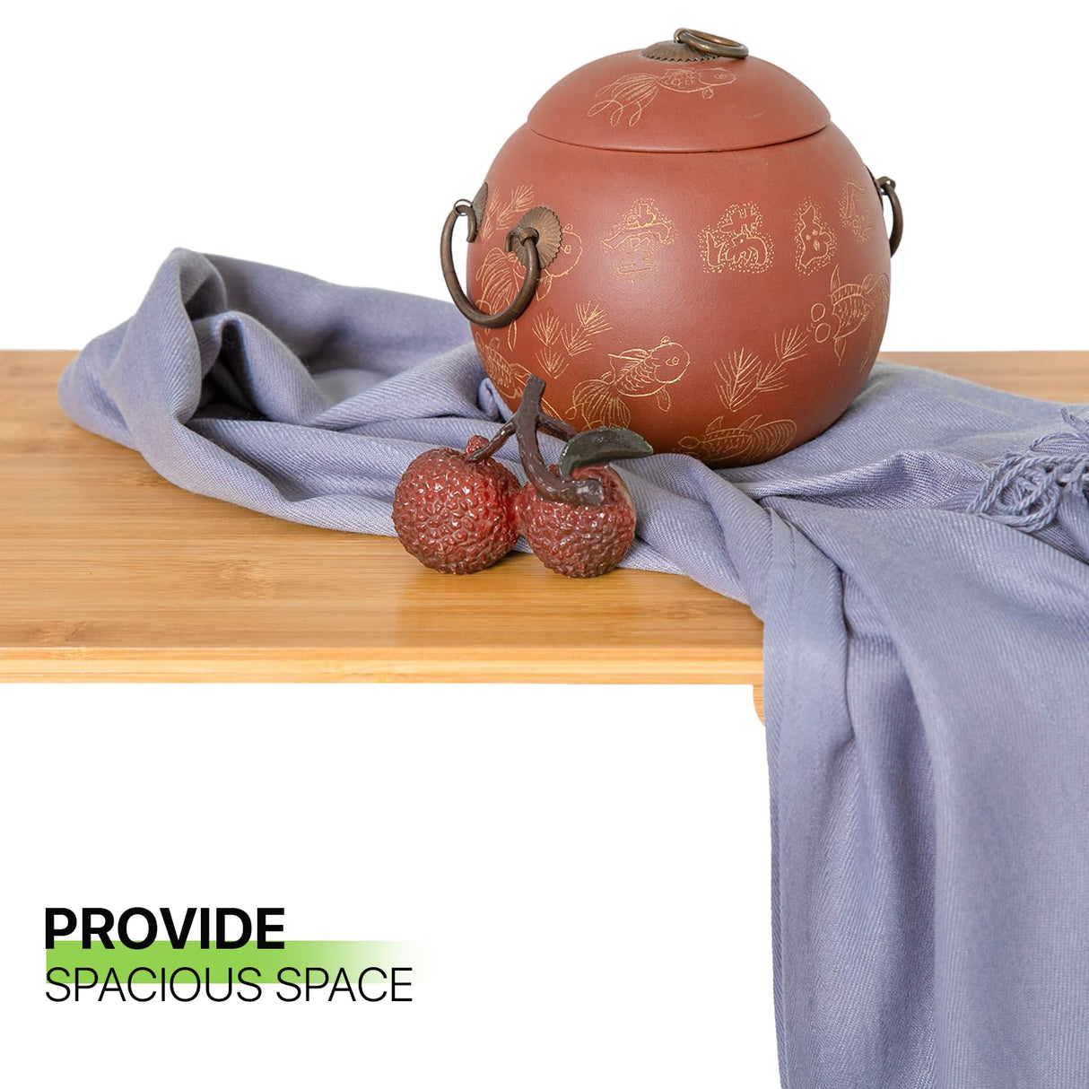 Magshion Console Table, for Hallway, Living Room, Modern Bamboo Gold Rectangle Coffee Table, Side Table, Entryway Table, Decorative Offering Table for Home Magshion