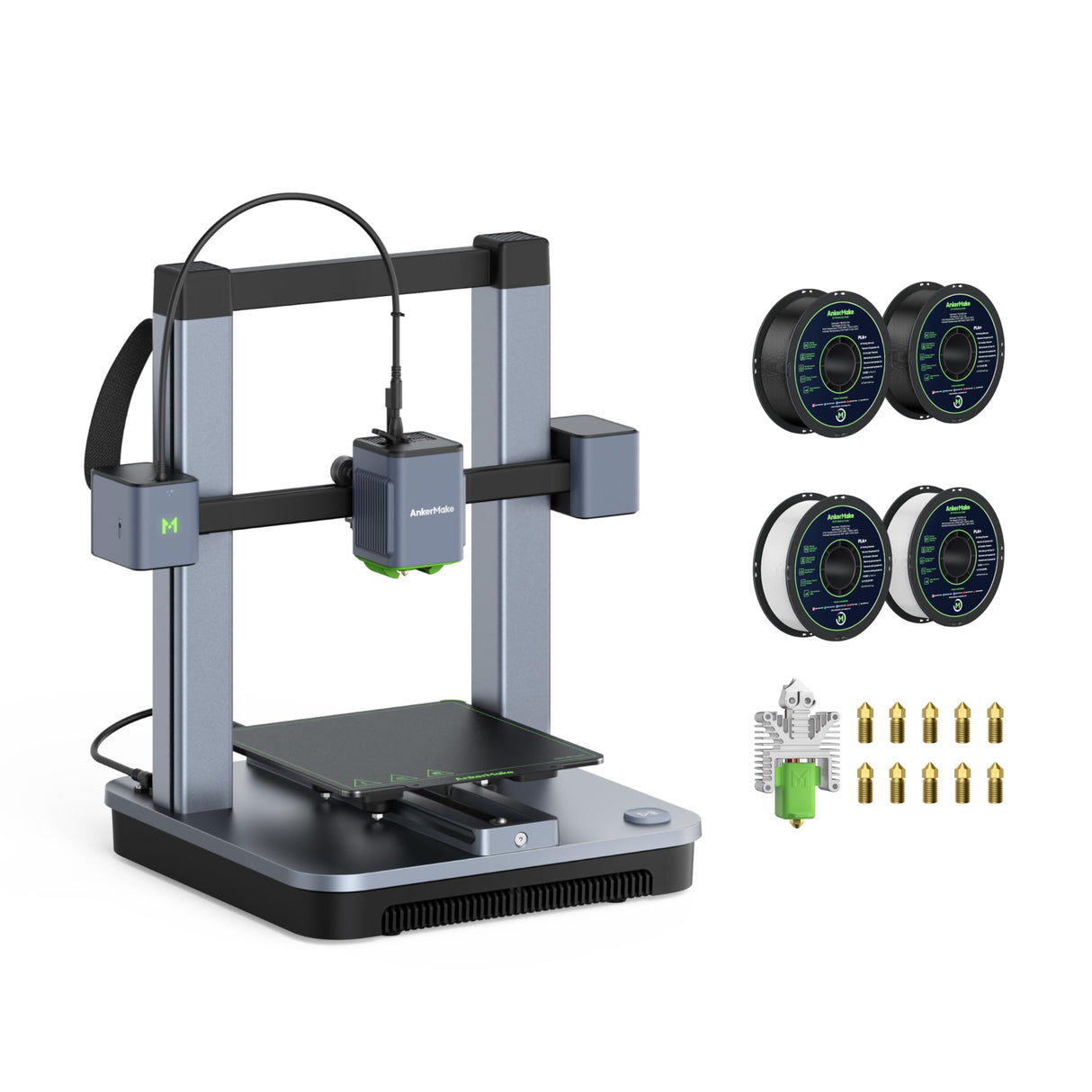 AnkerMake M5C 3D Printer, AnkerMake PLA+ 3D Printing Filament and Accessory Set AnkerMake