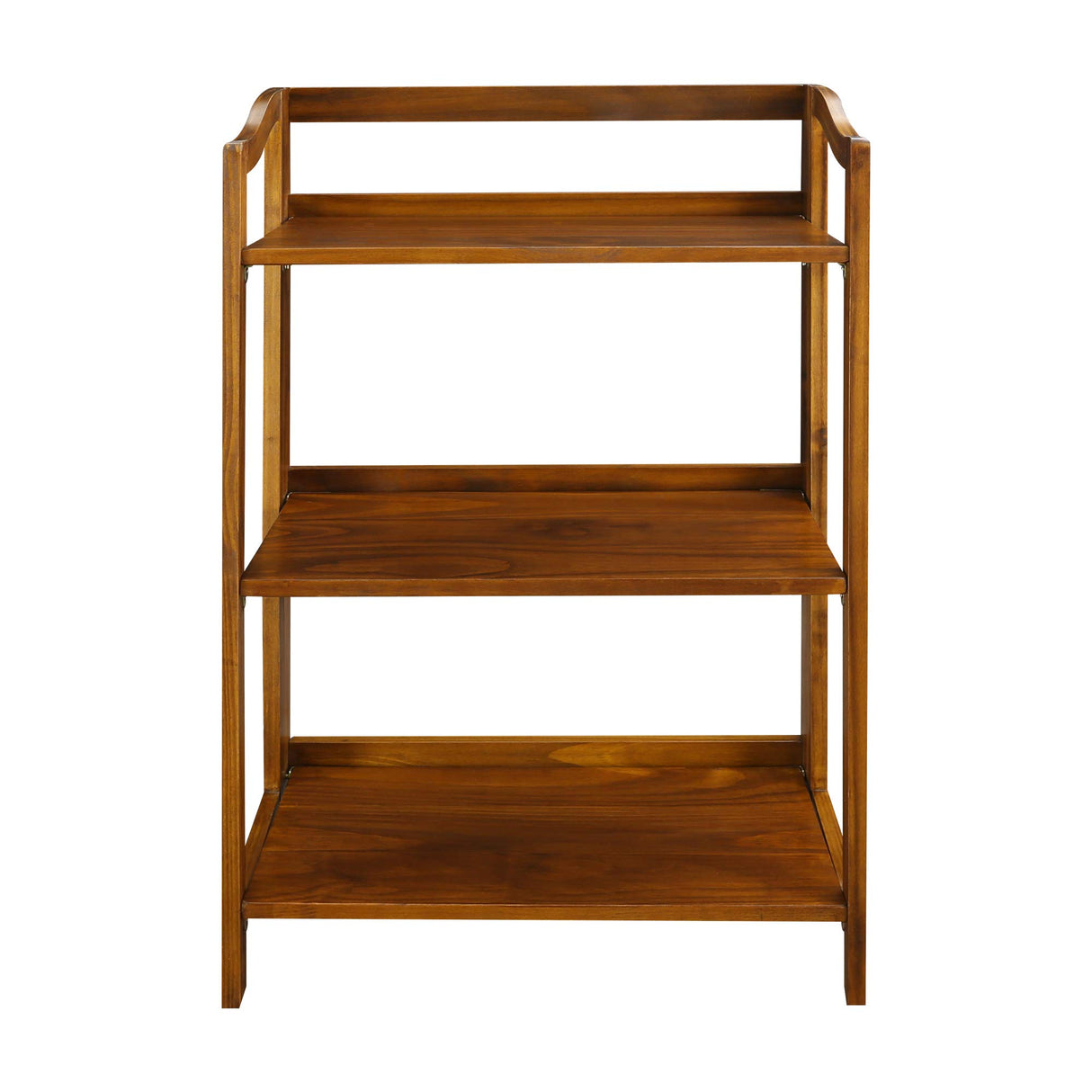 Casual Home Stratford 3-Shelf Folding Bookcase-Warm Brown Casual Home