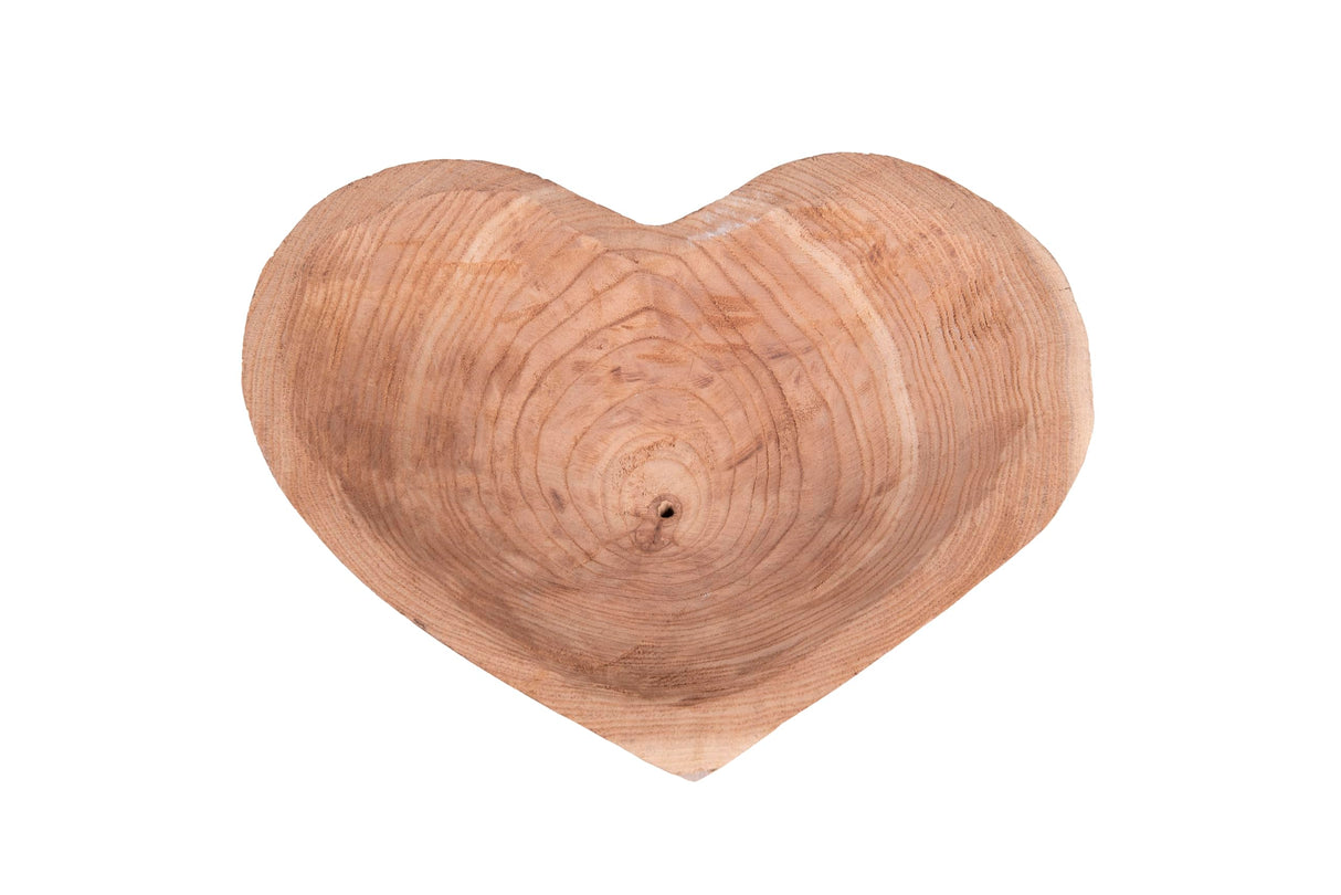 Creative Co-op Decorative Chinaberry Wood Heart Shaped Bowl Creative Co-Op