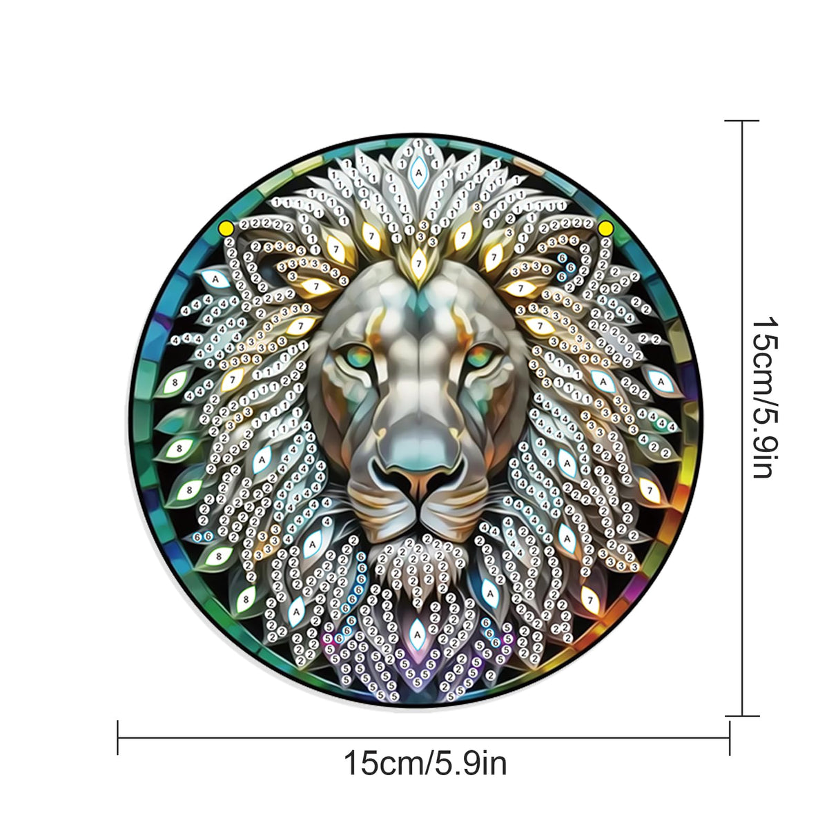 JISHSHAY Diamond Painting Kits - Hanging Pendant, Lion, Wind Chimes, Keychains, Suncatchers, Crystal, Gem Art JISHSHAY