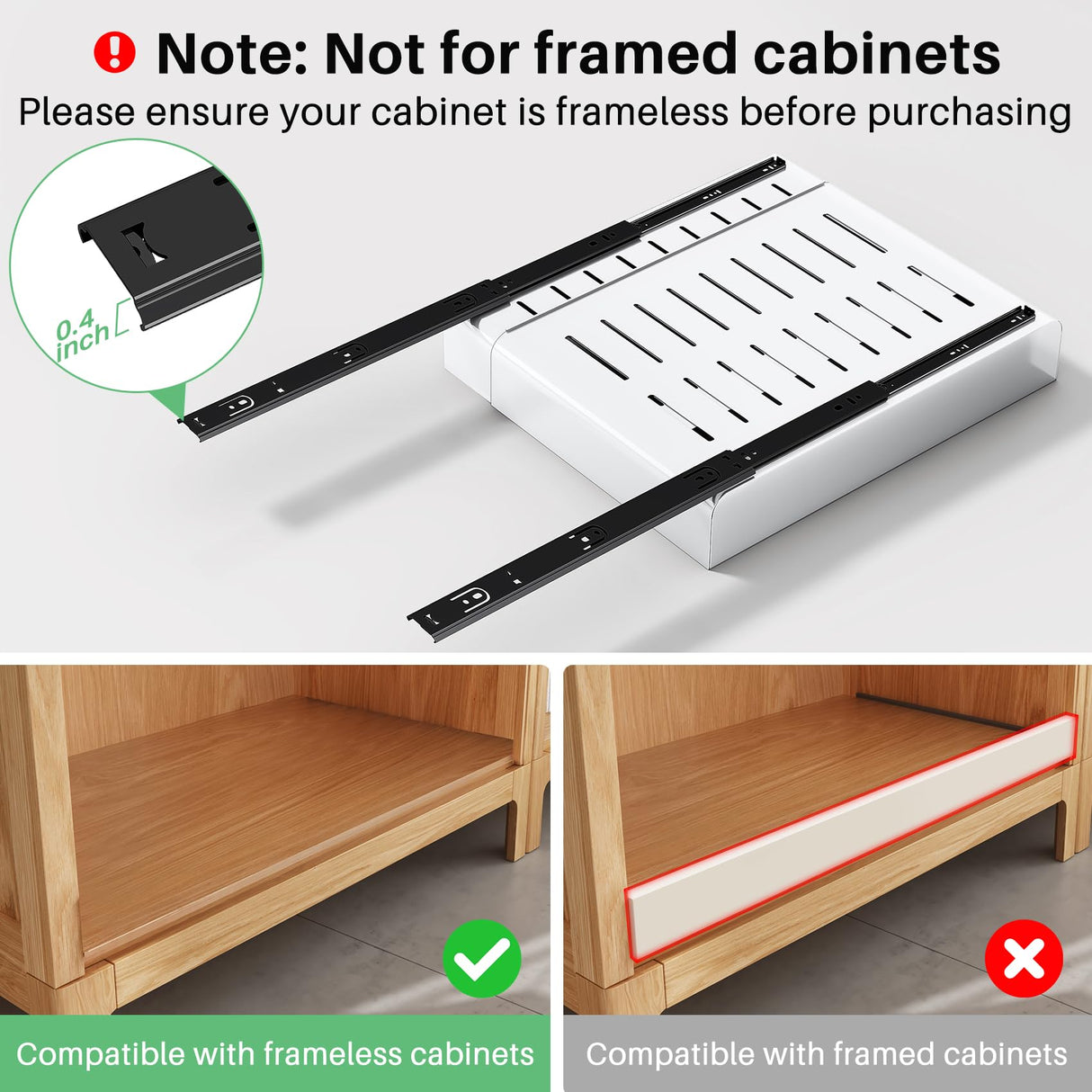 Expandable Pull-Out Cabinet Organizer with Adhesive Nano Film - For Kitchen, Pantry, Bathroom Storage Kitstorack