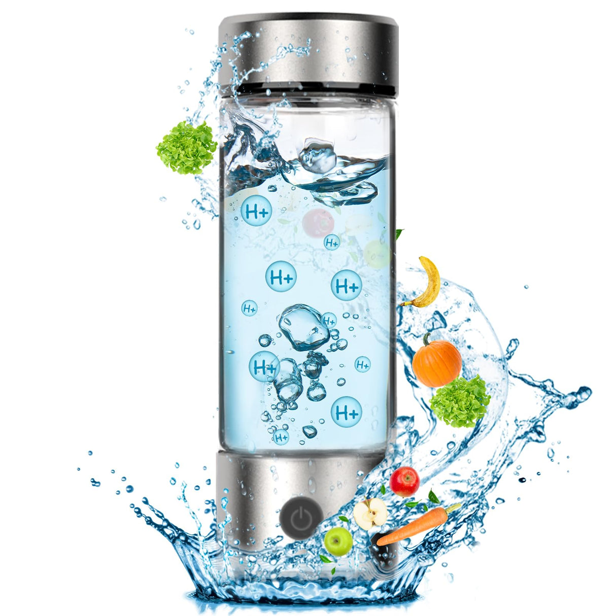 Hydrogen Water Bottle Generator, Portable Rechargeable aquahealth Hydrogen Water, Hydrogen Water Ionizer Machine, with SPE/PEM Technology, for Home Office Travel Fitness Drinking Fakllod