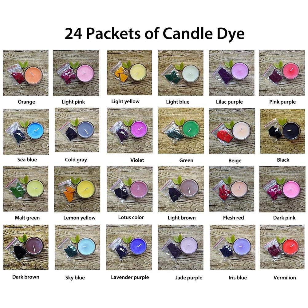 Candle Dye, Soy Candle Wax Dye Chips for Candle Making,Vivid Candle Colour Dye Soy Wax,Candle Dye for Candle Making, Wax Colour Dye for Candle, Soy Wax Dyes, (24 Colors) Generic