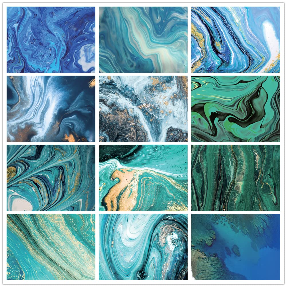 Marble - Transfer- - Sheets, 12 Pcs 4.5x12" Watercolor Pattern- Pre-ed Sublimation Paper for DIY T- Shirts, Mug Heat Press, Coaster Blank Lucky Goddness