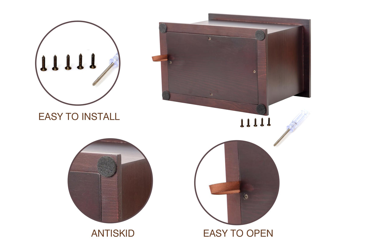 Cremation Urns for Ashes Wooden Urn Memorial Urn for Human Ashes Adult Male Female Large Burial Funeral Wood Urns Keepsake Tree of Life Urn Box and Casket Holds Up to 220 LBS (Horizontal Style 1) PREKIAR
