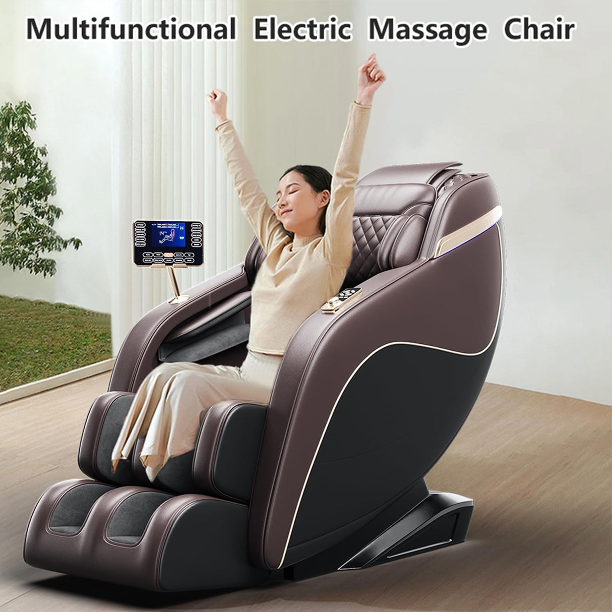 VUYSUYVY 4D Massage Chair, Zero Gravity Full Body Shiatsu Massage Chair Recliner W/SL-Track, Heat, Deep Stretch, Body Scan, Airbag, Foot Roller, 2025 Intelligent Massage Chairs for Relaxation VUYSUYVY