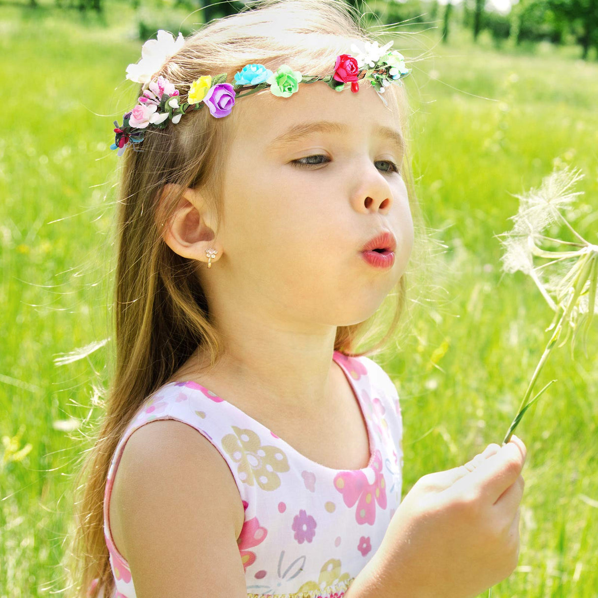 Syhood 20 Sets Flower Crowns Making Kit, Make Your Own Flower Crown Wreath Headbands and Bracelets Craft Kit Hair Accessories Handmade DIY Floral Garland Presents for Girls Syhood