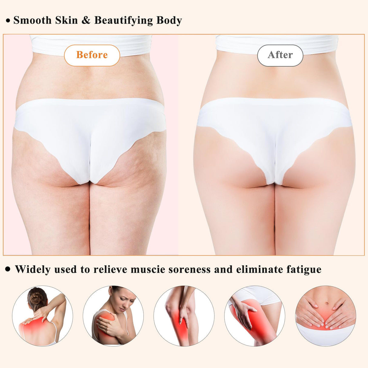 5-in-1 Wood Therapy Massage Tools Lymphatic Drainage Massager for Muscle Pain Relief | Maderoterapia Kit Body Sculpting Tools for Anti-Cellulite, Body Shaping Xokocli