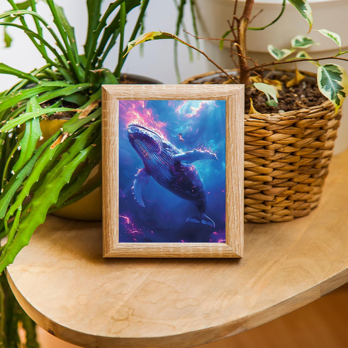 Whale Diamond Painting Cartoon Diamond Art Kits for Adults, DIY 5D Gem Art Painting Kit Round Full Drill Crystal Dots Embroidery Pictures Crafts, Home Wall Decor Gifts, Hobbies for Women 12x16inch KAYEIUU