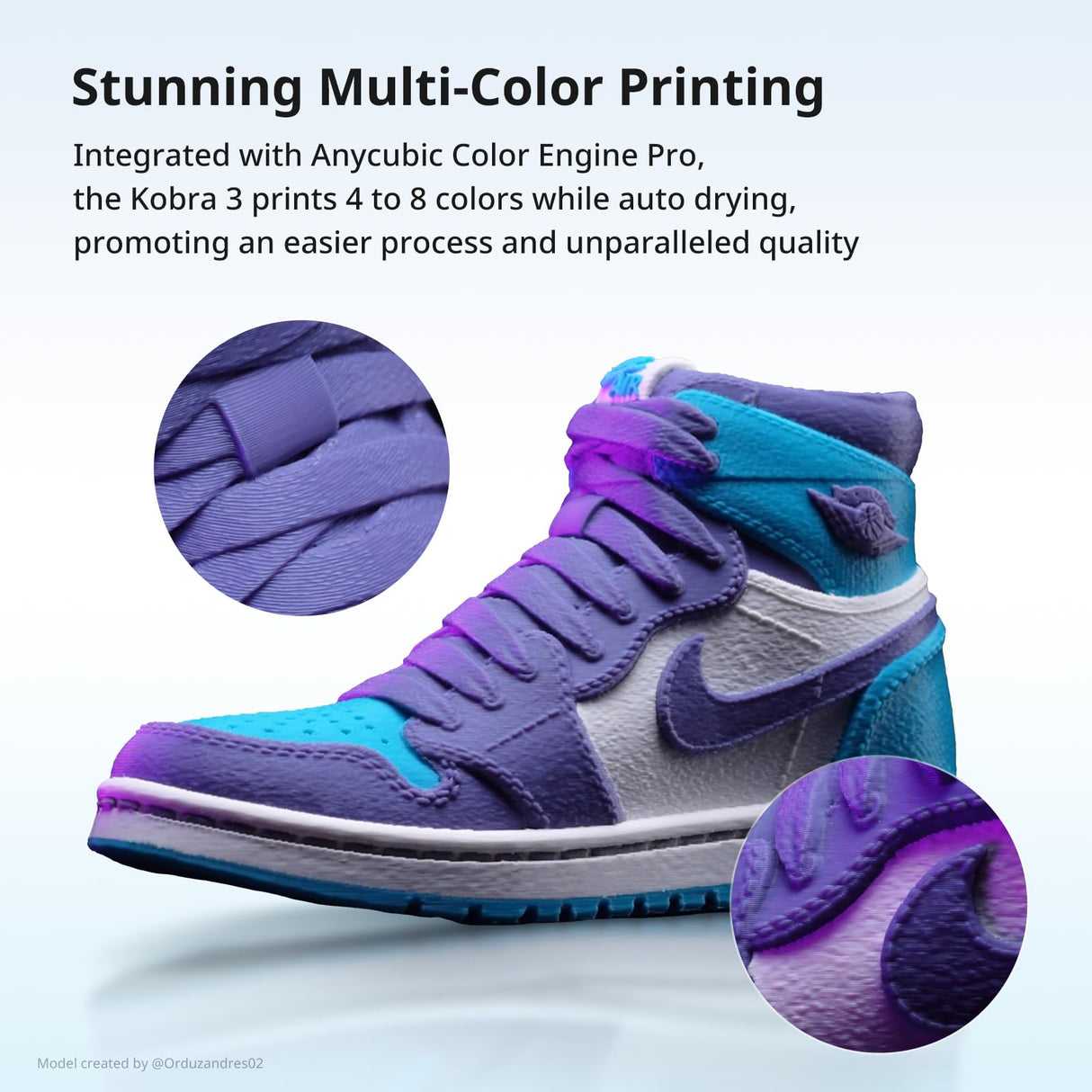 Anycubic Kobra 3 Combo Without Filament, Multicolor 3D Printer Smart Print in 4 Colors with Anycubic ACE Pro, Max 600mm/s Speed 4.3-inch Adjustable Screen, Filament Drying at All Times, 250x250x260mm ANYCUBIC