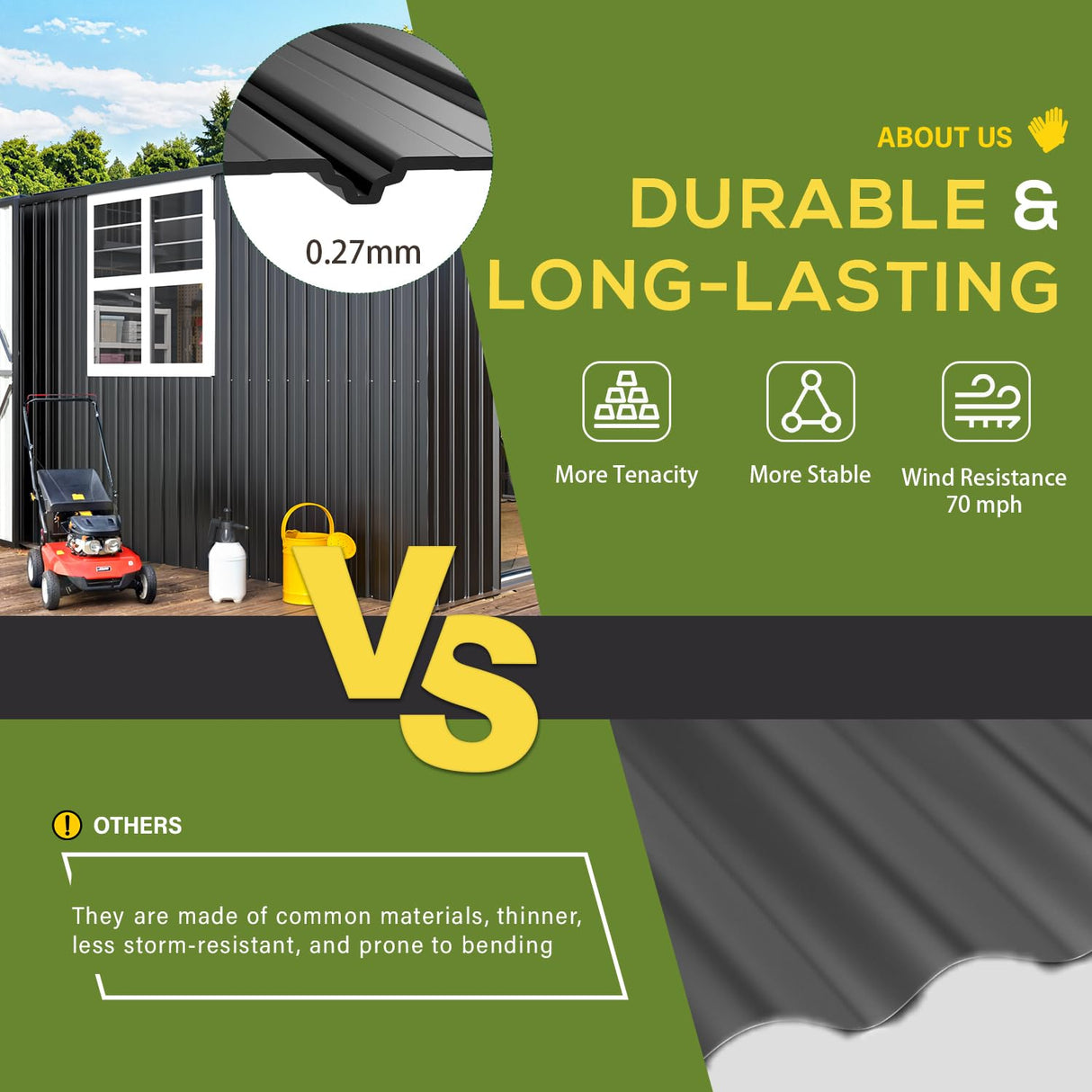 AECOJOY 16' x 12' Outdoor Storage Shed, Large Metal Sheds & Outdoor Storage Clearance 12x16 with Windows, Steel Backyard Shed, Utility Tool Storage for Garden, Patio, Outside use in Dark Grey AECOJOY