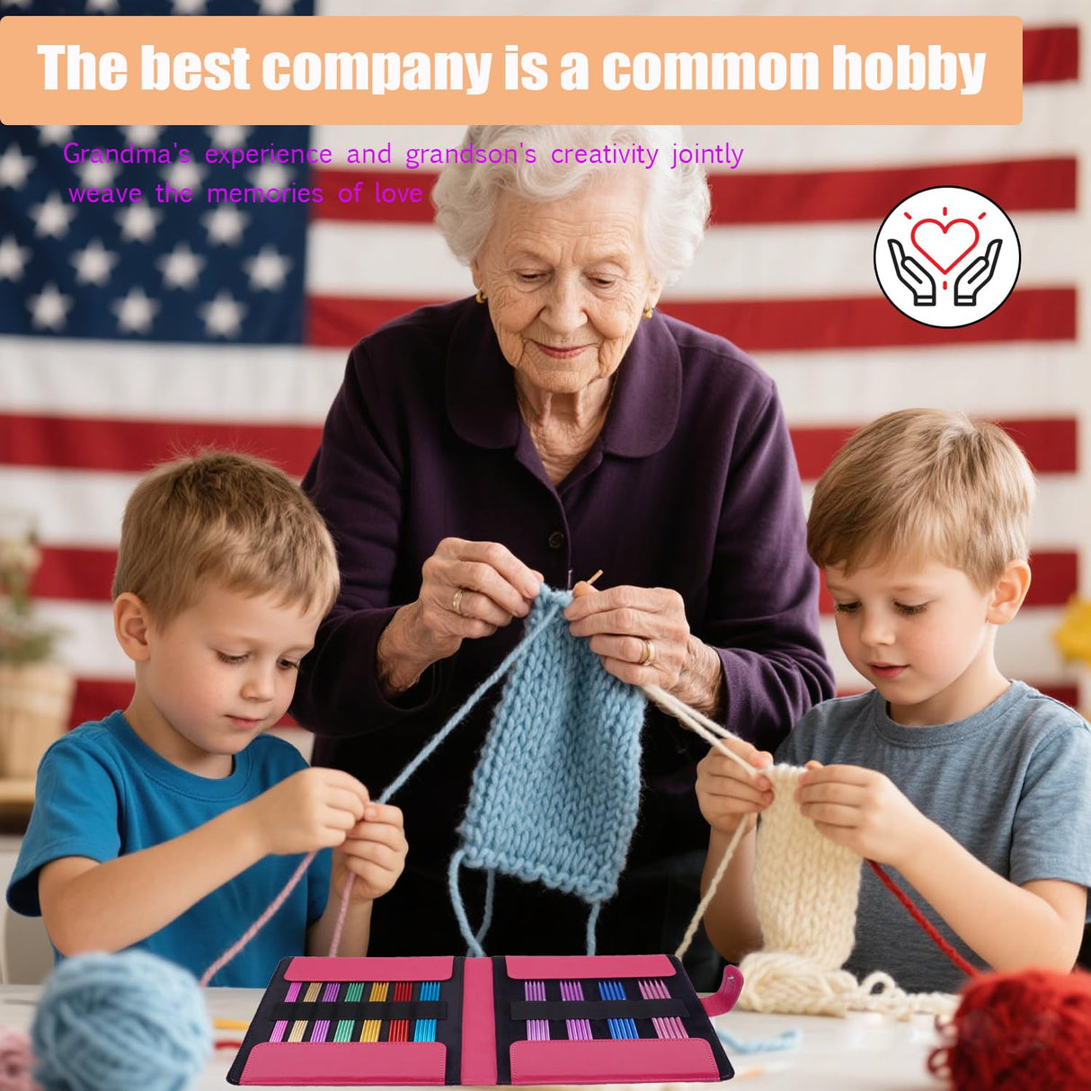 Mdoker 55pcs Double Point Knitting Needles Set Aluminum Knitting Needle 11 Size 2.0mm-5.0mm,6-inch Length Knitting Kits for Handmade Creative DIY Knitting Yarn Projects(Red) Mdoker