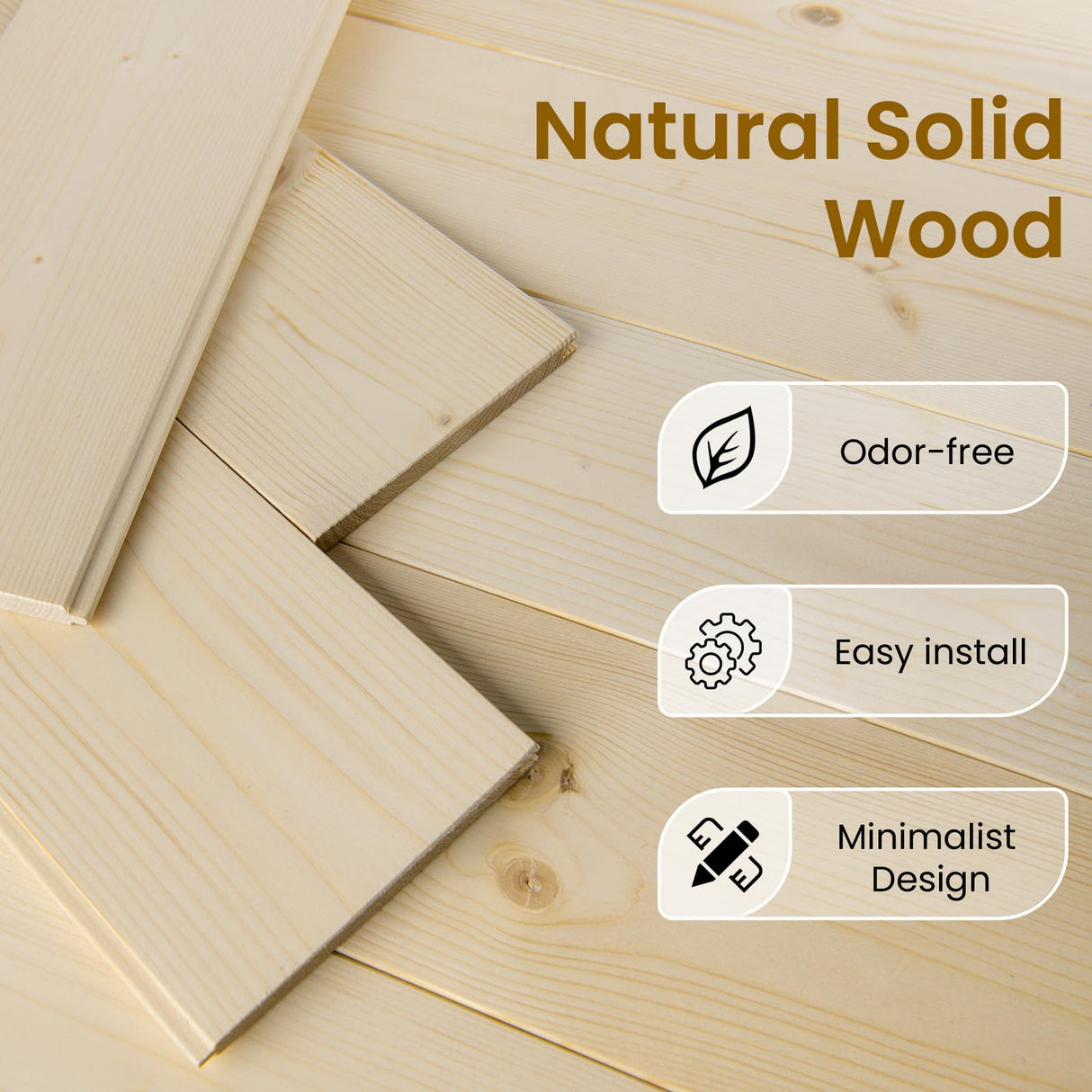 SmartStandard 24in x 84in Sliding Barn Wood Door Pre-Drilled Ready to Assemble, DIY Unfinished Solid Spruce Wood Panelled Slab, Interior Single Door Only, Natural, K-Frame (Fit 4FT Rail) SMARTSTANDARD