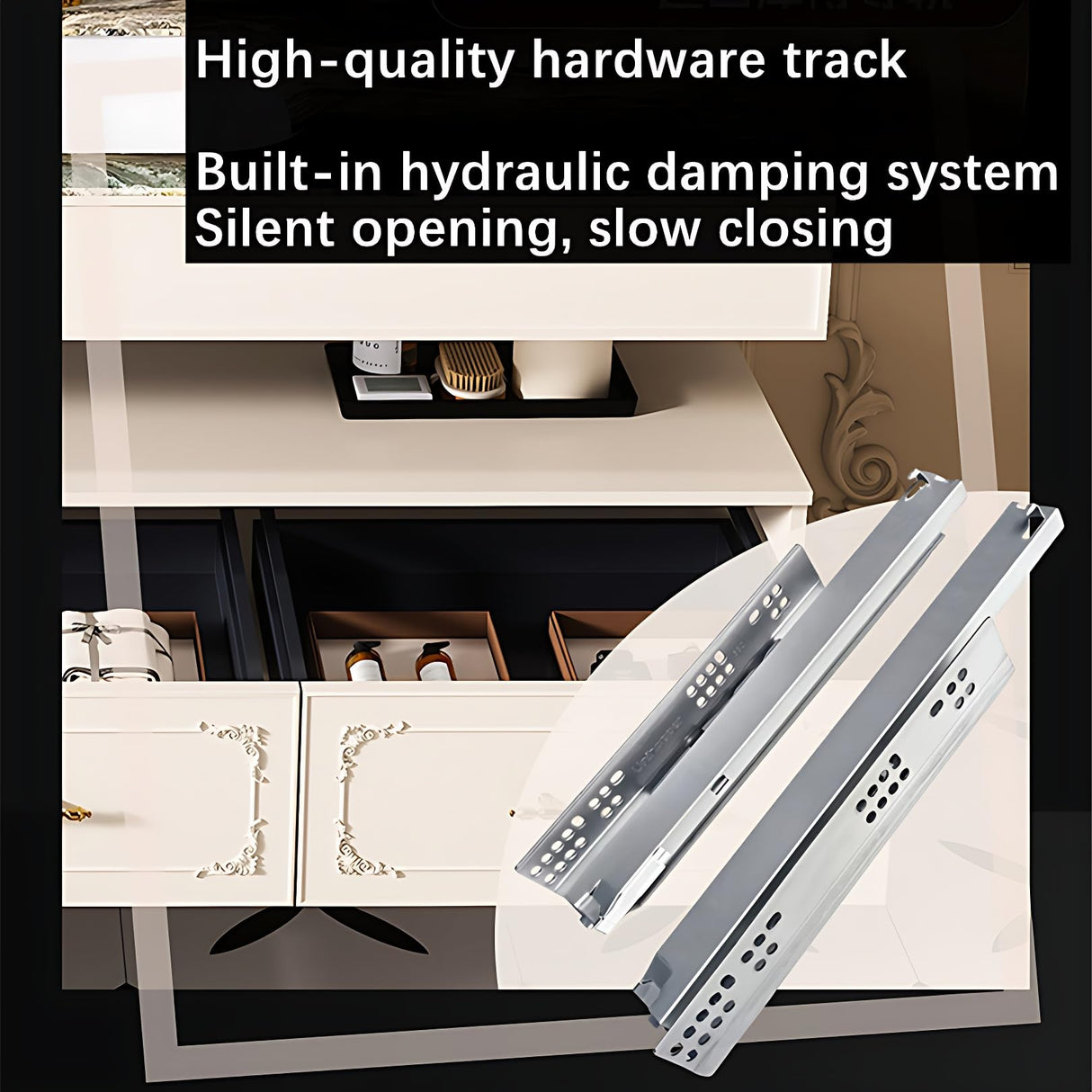 Bathroom Vanity with Sink - Single Sink Bathroom Vanity & Smart Mirror Cabinet Set, Floating Vanity Design with Bathroom Sink Cabinet, Stylish Bathroom Vanity Cabinet for Modern Bathrooms (Black, 60") ZGNBSD