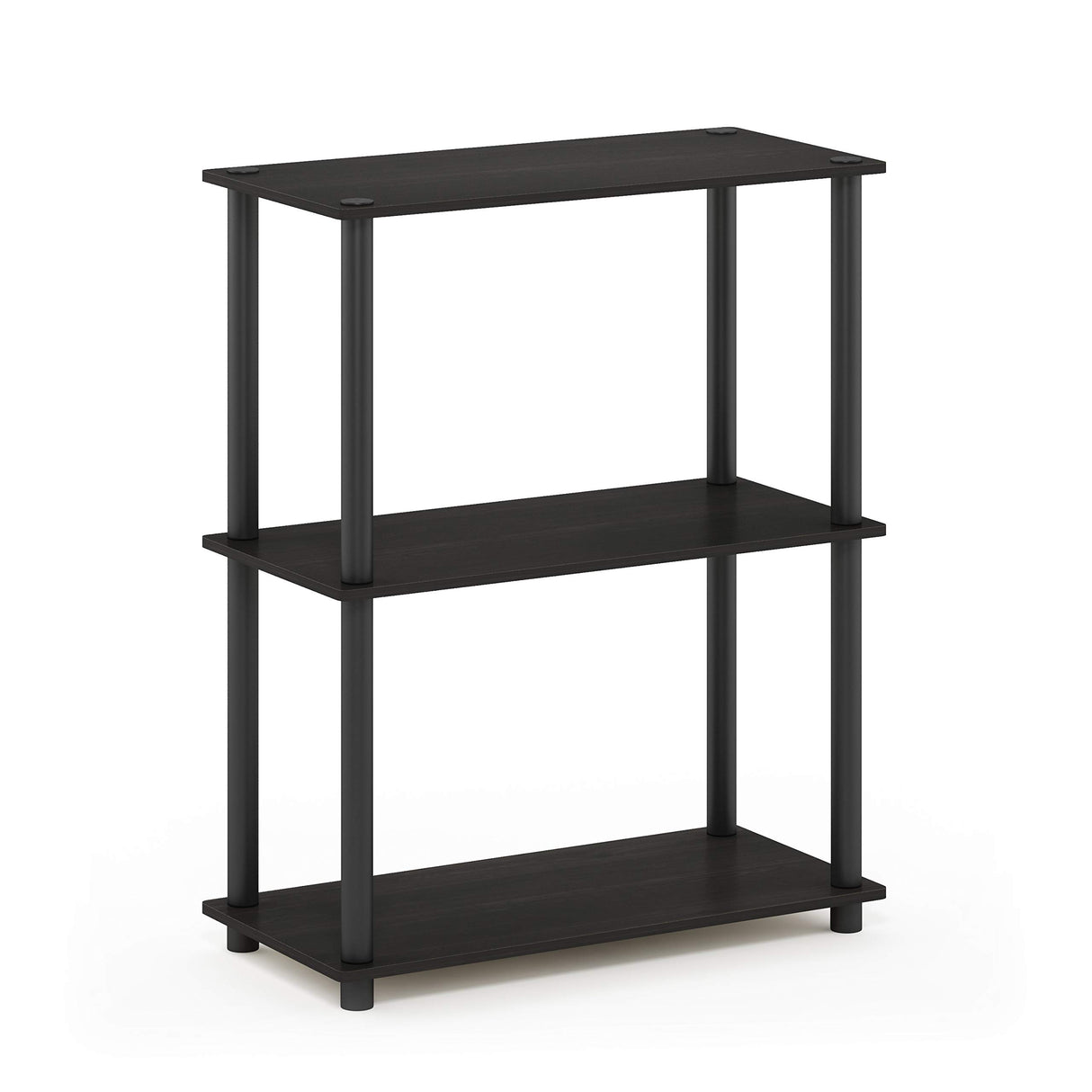 Furinno Turn-N-Tube Display Rack, 3-Tier Single, Espresso/Black Furinno