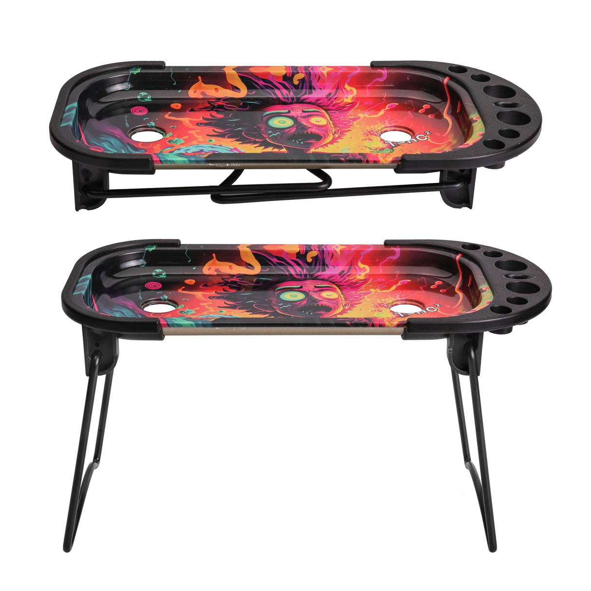 Cone Filler Pre Roll Machine for King Size&1 1/4 Size-Cone Loader Includes Metal Rolling Tray,Foldable Stand, Placement Device & Brush (Black) CYT PRIME DESIGN